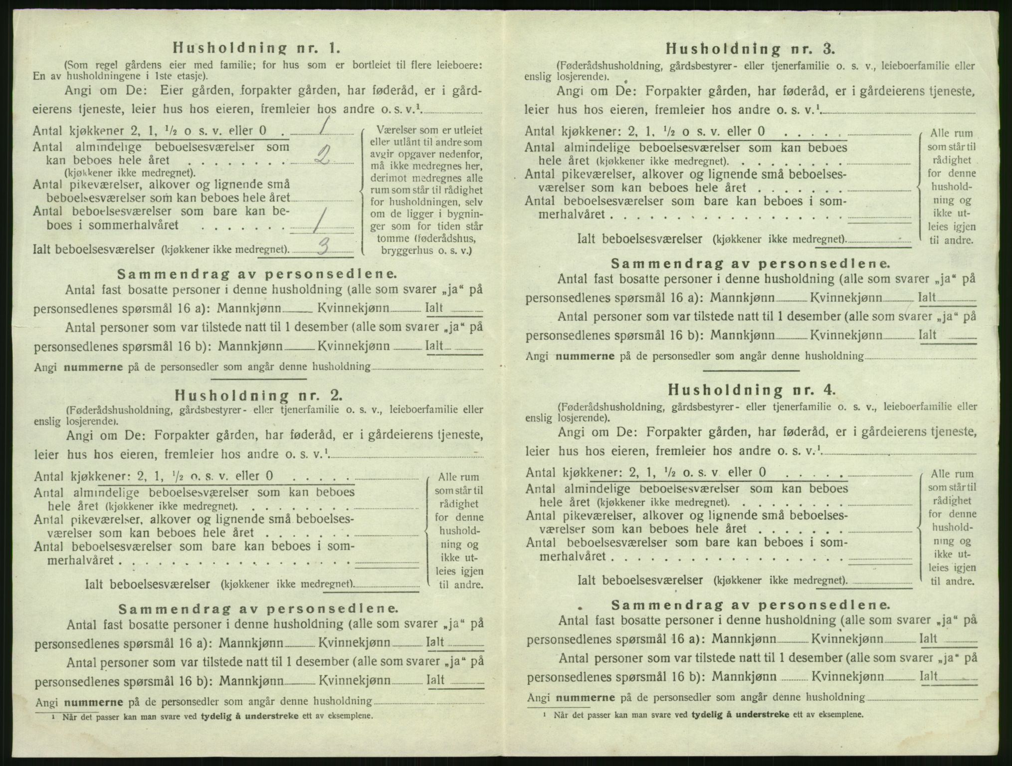 SAK, 1920 census for Øyestad, 1920, p. 203