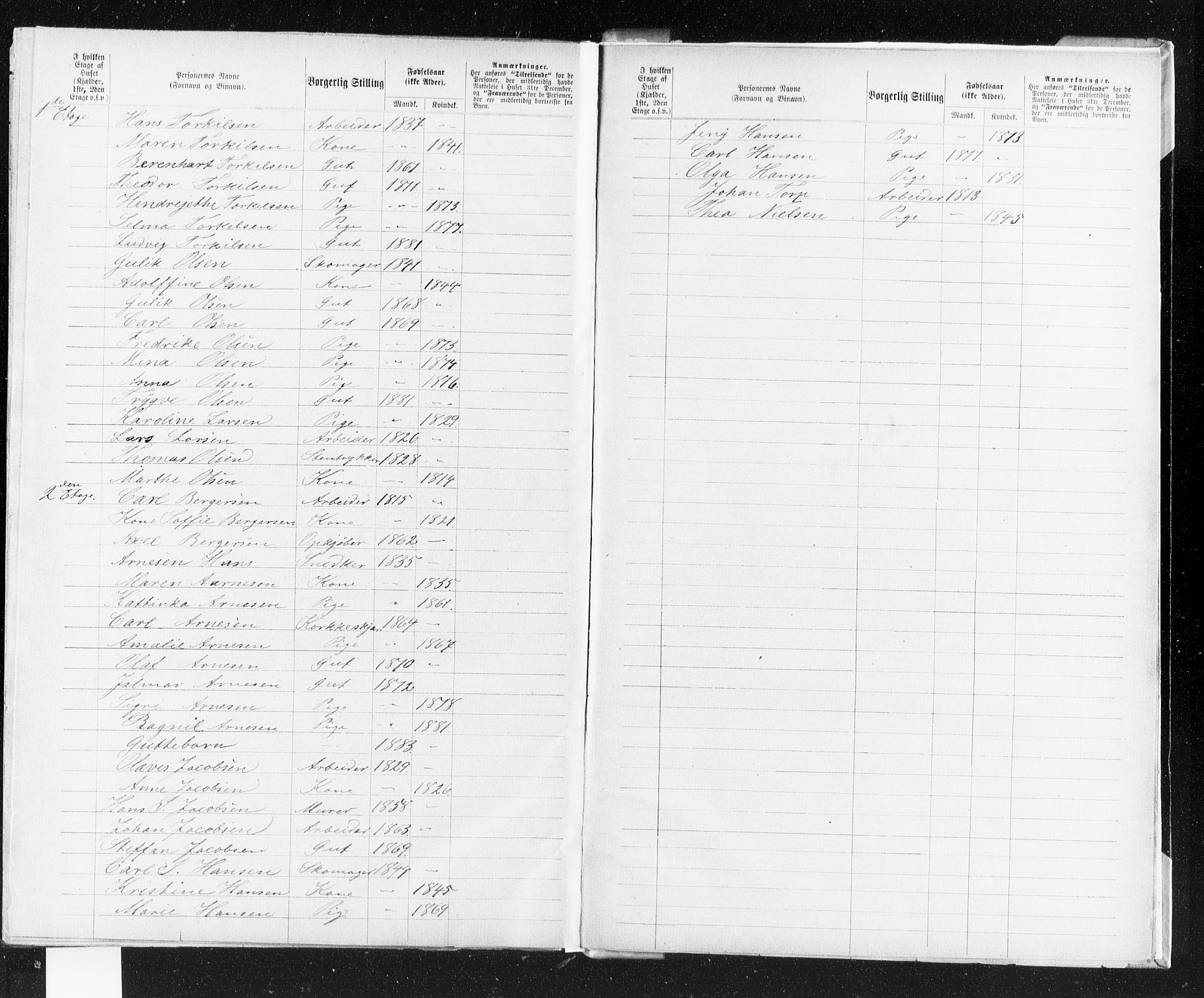 OBA, Municipal Census 1883 for Kristiania, 1883, p. 617