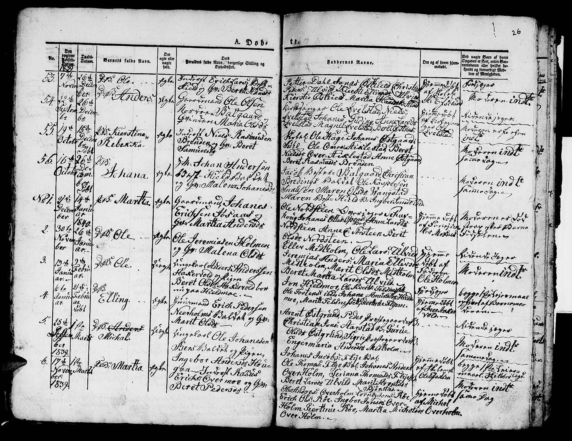 Ministerialprotokoller, klokkerbøker og fødselsregistre - Nord-Trøndelag, SAT/A-1458/724/L0266: Parish register (copy) no. 724C02, 1836-1843, p. 26