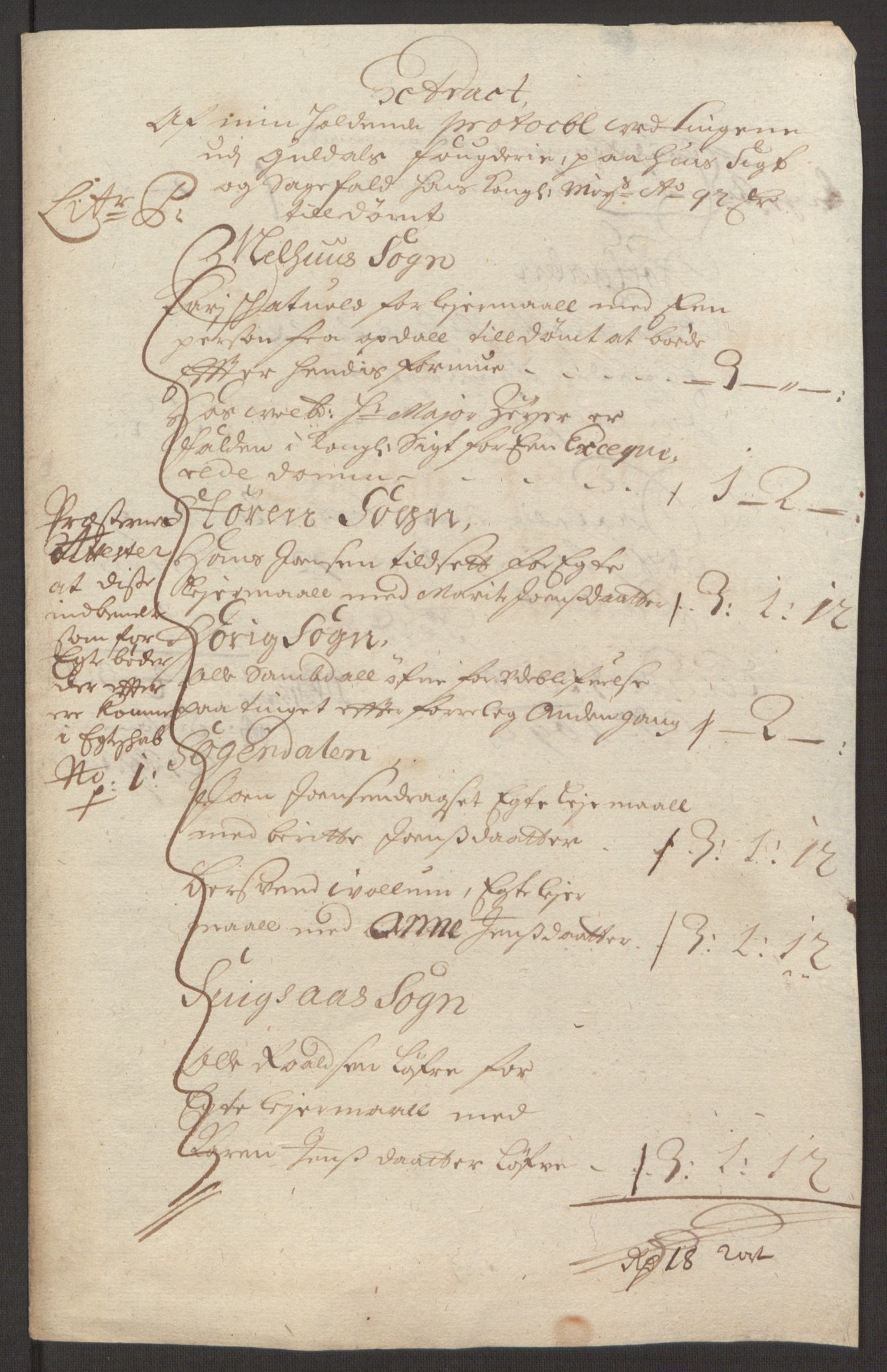 Rentekammeret inntil 1814, Reviderte regnskaper, Fogderegnskap, RA/EA-4092/R59/L3942: Fogderegnskap Gauldal, 1692, p. 186