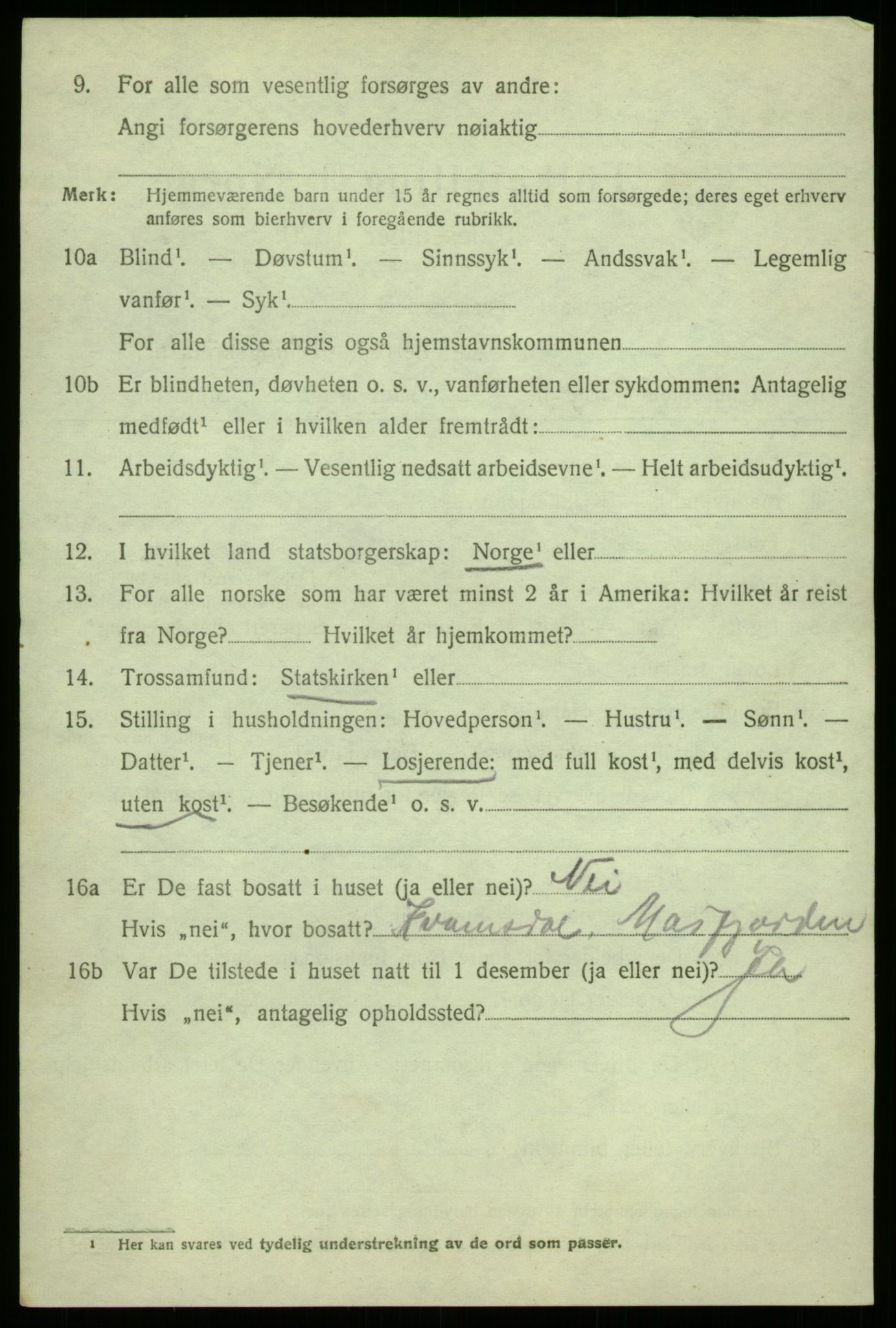 SAB, 1920 census for Masfjorden, 1920, p. 4466