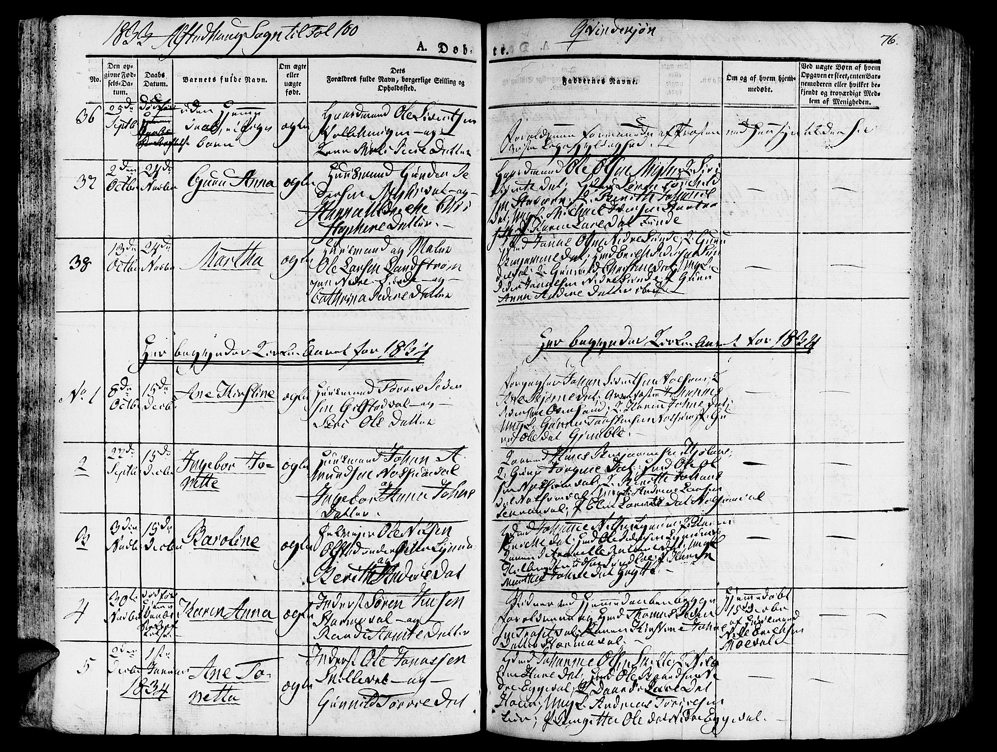 Ministerialprotokoller, klokkerbøker og fødselsregistre - Nord-Trøndelag, SAT/A-1458/717/L0152: Parish register (official) no. 717A05 /1, 1825-1836, p. 76