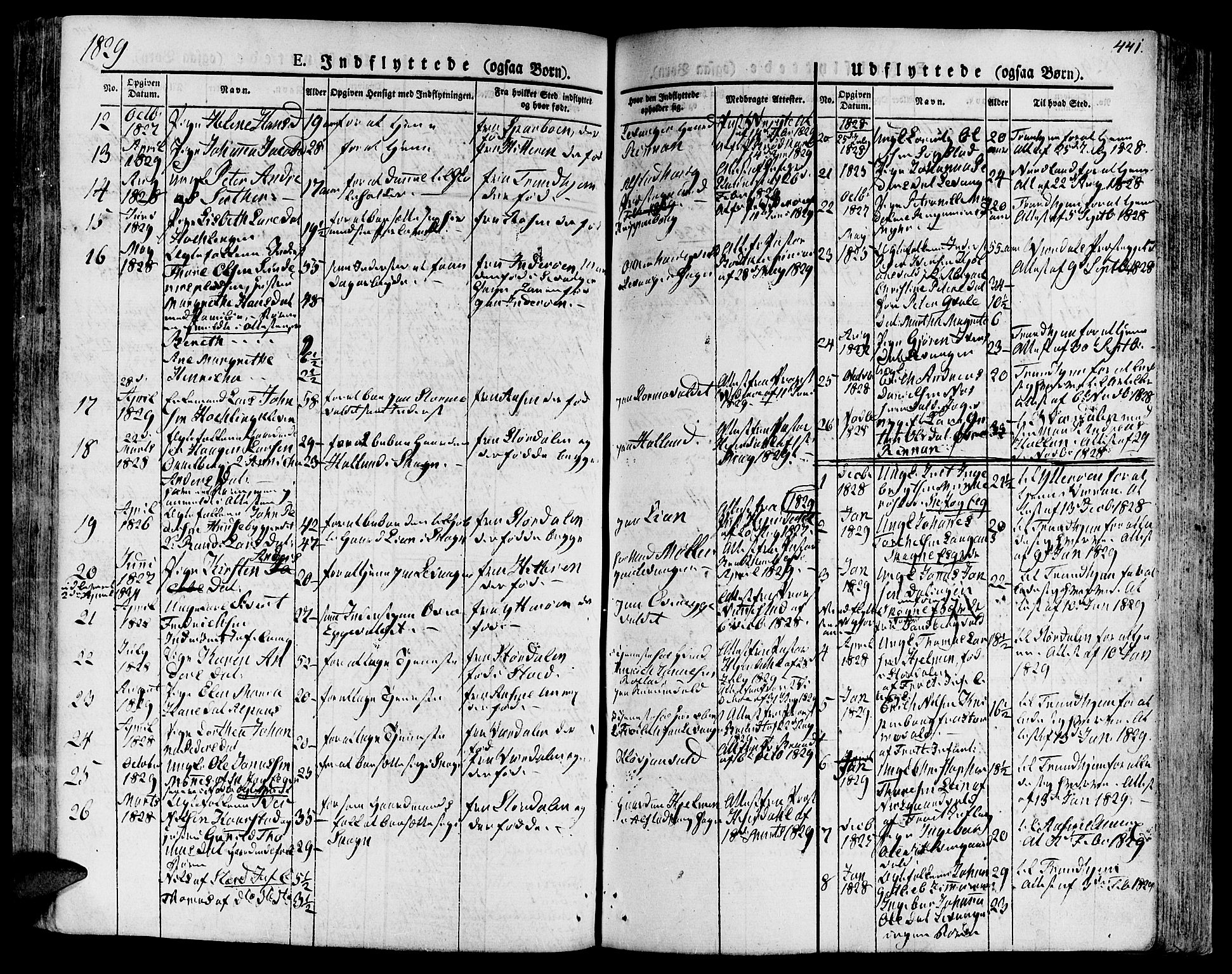 Ministerialprotokoller, klokkerbøker og fødselsregistre - Nord-Trøndelag, AV/SAT-A-1458/717/L0152: Parish register (official) no. 717A05 /1, 1825-1836, p. 441