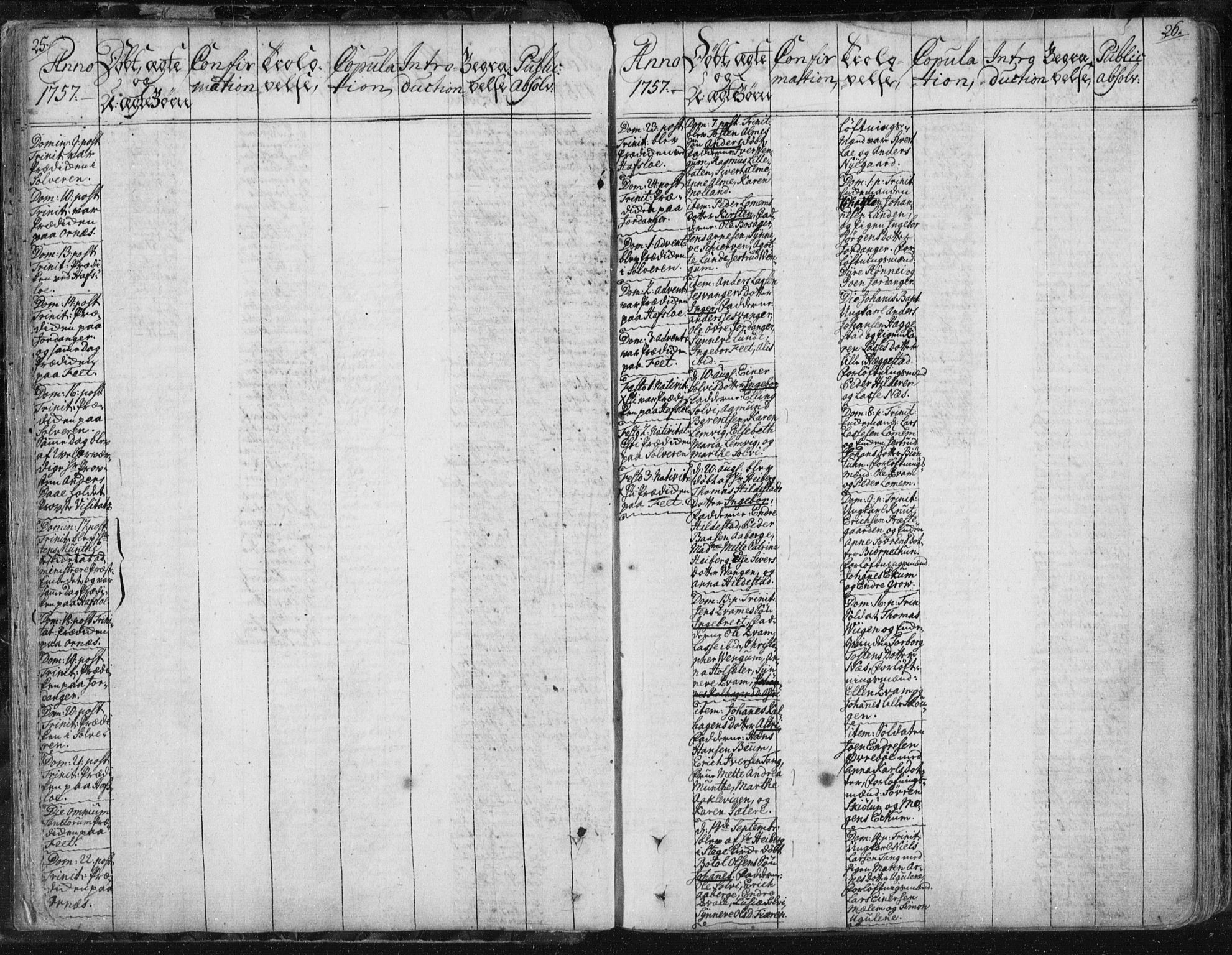 Hafslo sokneprestembete, AV/SAB-A-80301/H/Haa/Haaa/L0002: Parish register (official) no. A 2, 1755-1806, p. 25-26