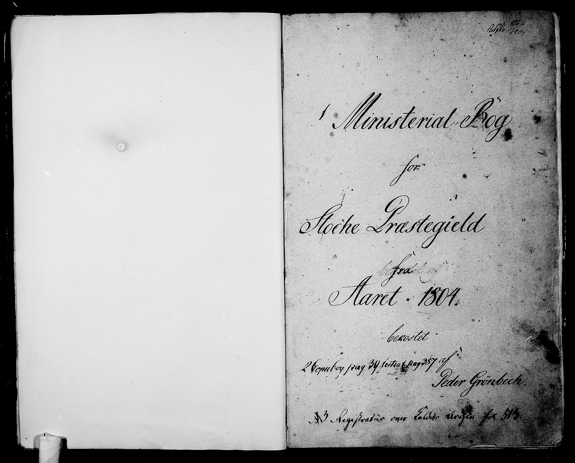 Stokke kirkebøker, AV/SAKO-A-320/F/Fa/L0004: Parish register (official) no. I 4, 1804-1815