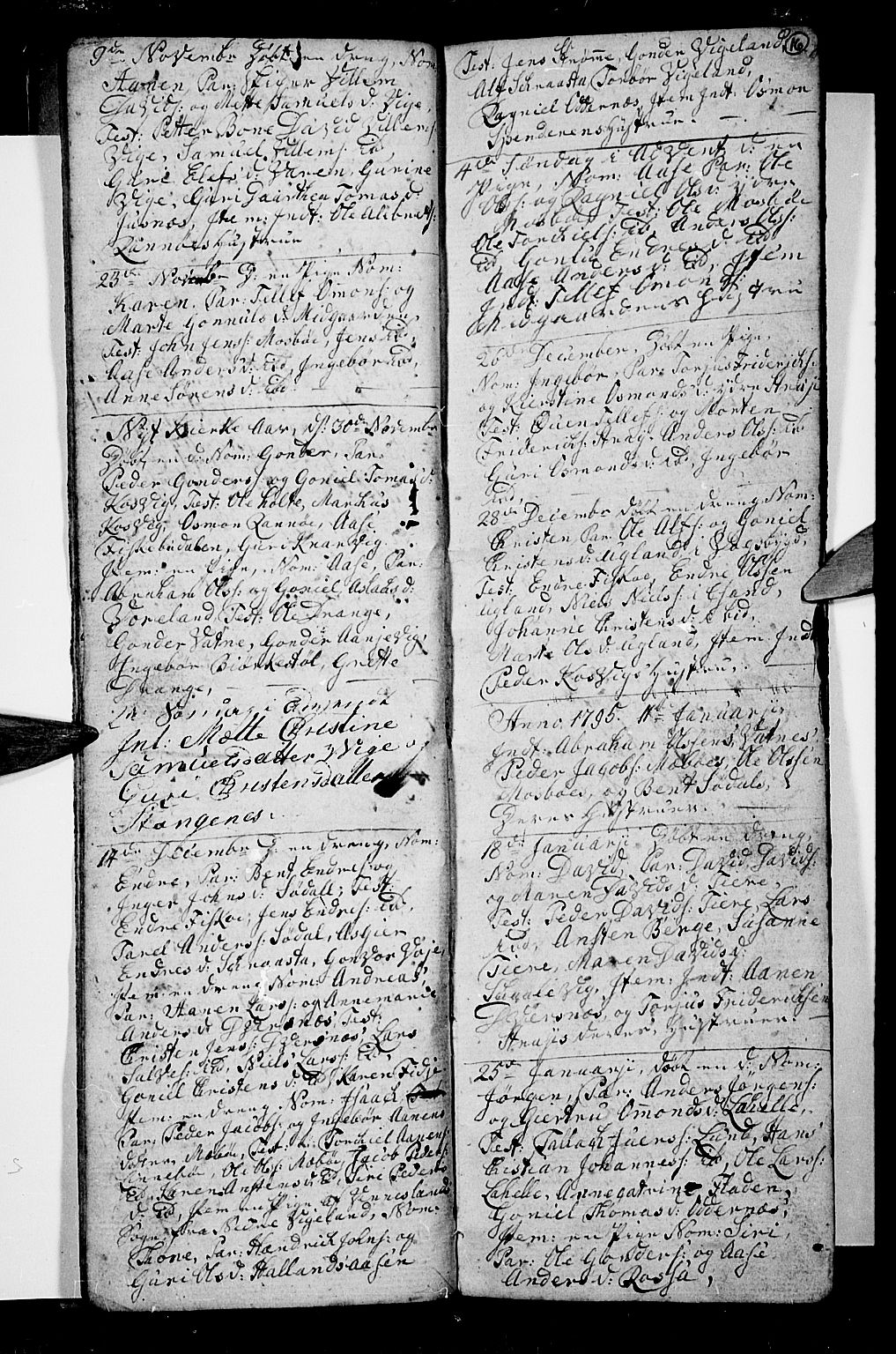 Oddernes sokneprestkontor, AV/SAK-1111-0033/F/Fb/Fba/L0002: Parish register (copy) no. B 2, 1791-1806, p. 16