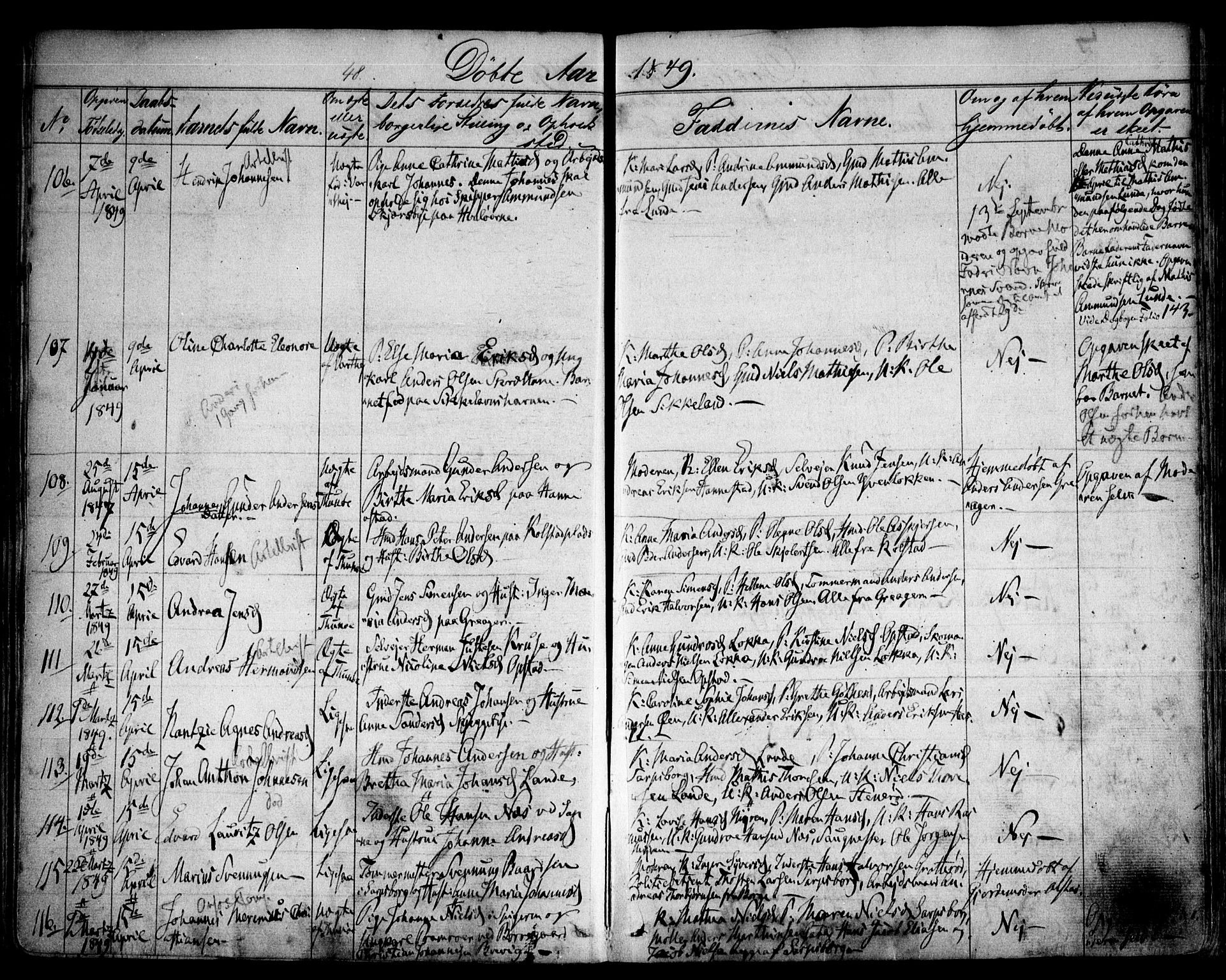 Tune prestekontor Kirkebøker, AV/SAO-A-2007/F/Fa/L0010a: Parish register (official) no. 10A, 1847-1852, p. 48