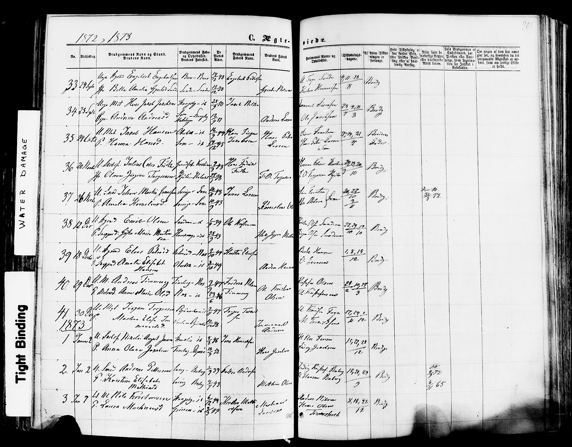 Nøtterøy kirkebøker, AV/SAKO-A-354/F/Fa/L0007: Parish register (official) no. I 7, 1865-1877, p. 294