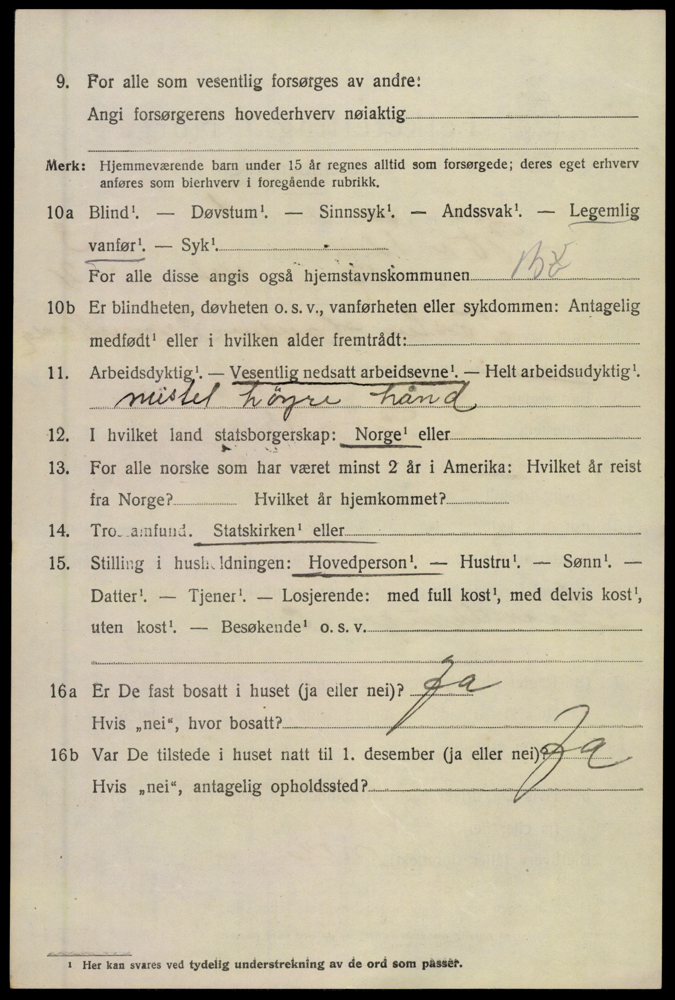 SAKO, 1920 census for Bø (Telemark), 1920, p. 2833