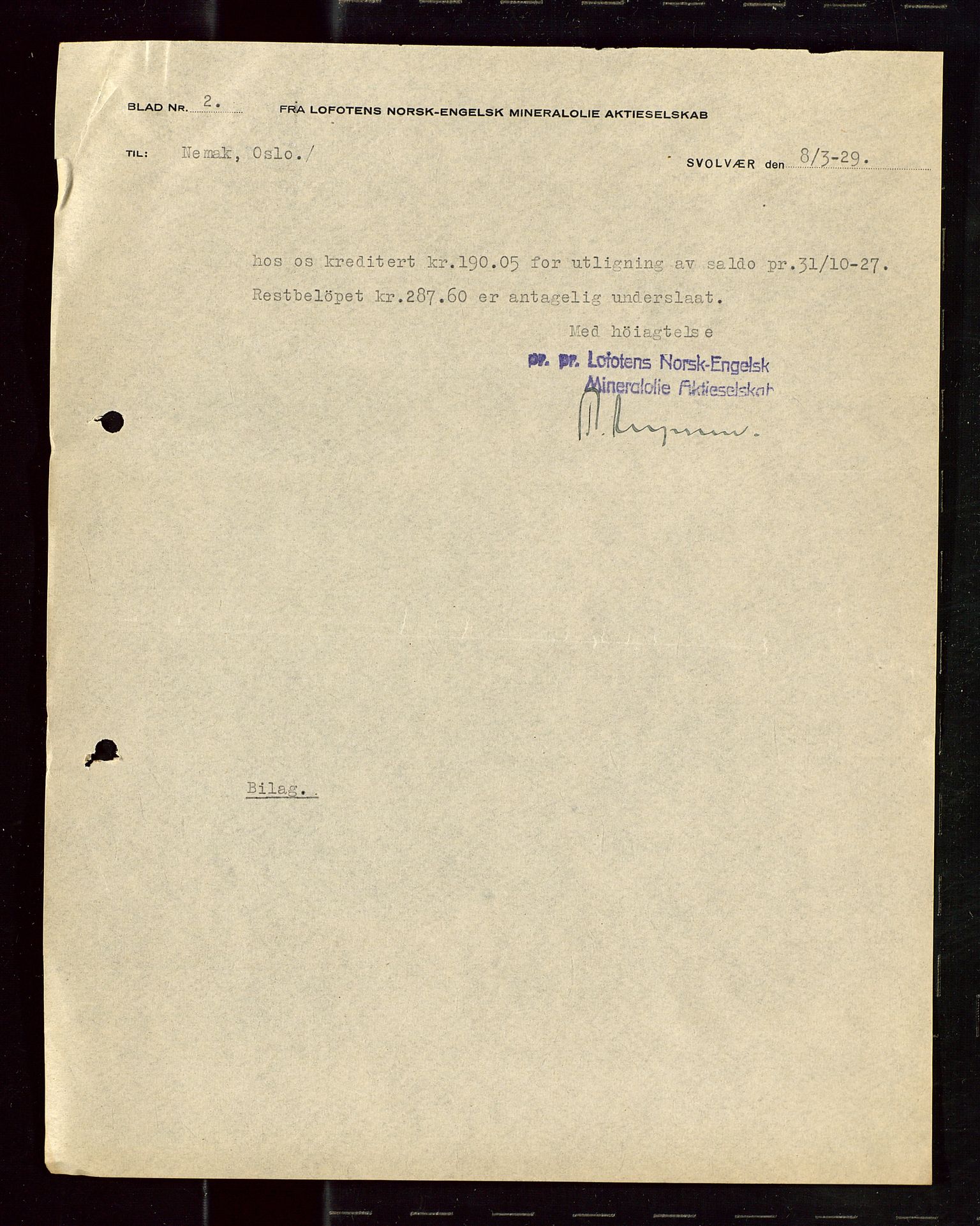Pa 1521 - A/S Norske Shell, AV/SAST-A-101915/E/Ea/Eaa/L0016: Sjefskorrespondanse, 1929, p. 205
