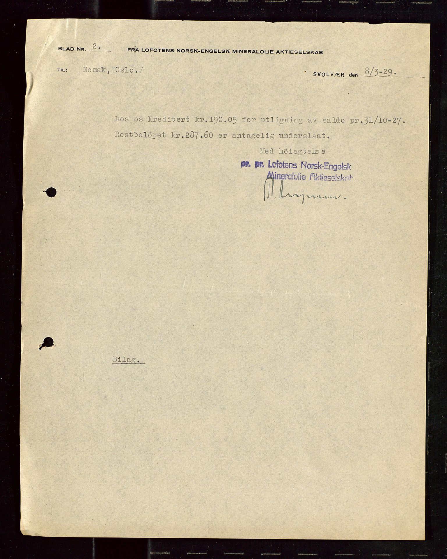 Pa 1521 - A/S Norske Shell, SAST/A-101915/E/Ea/Eaa/L0016: Sjefskorrespondanse, 1929, p. 205