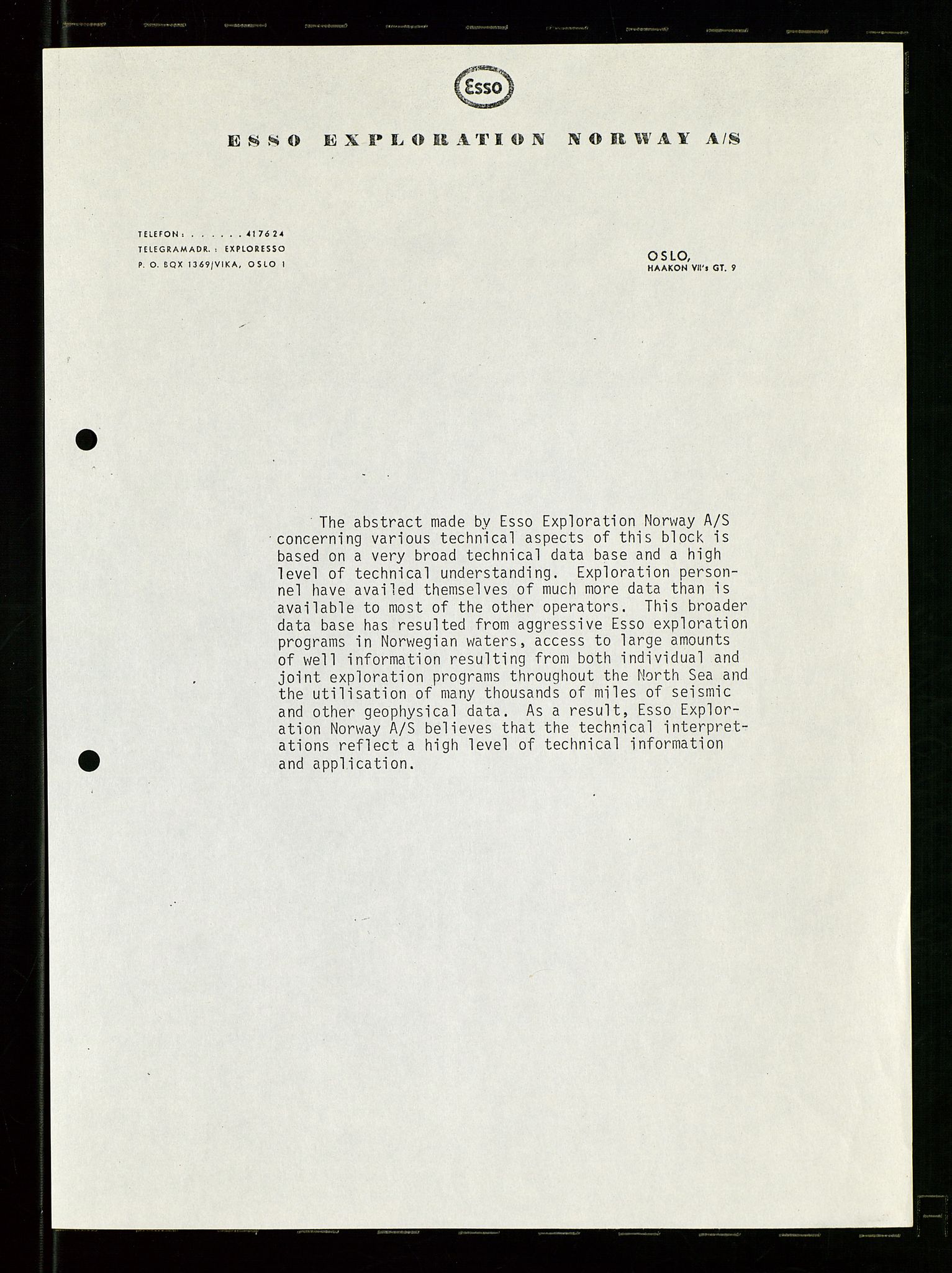 Pa 1512 - Esso Exploration and Production Norway Inc., AV/SAST-A-101917/E/Ea/L0025: Sak og korrespondanse, 1966-1974, p. 600