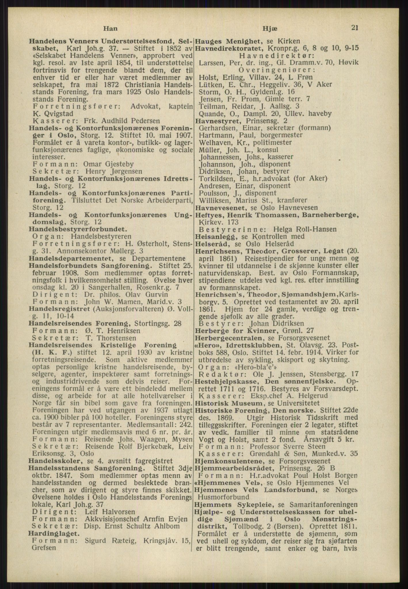 Kristiania/Oslo adressebok, PUBL/-, 1939, p. 21