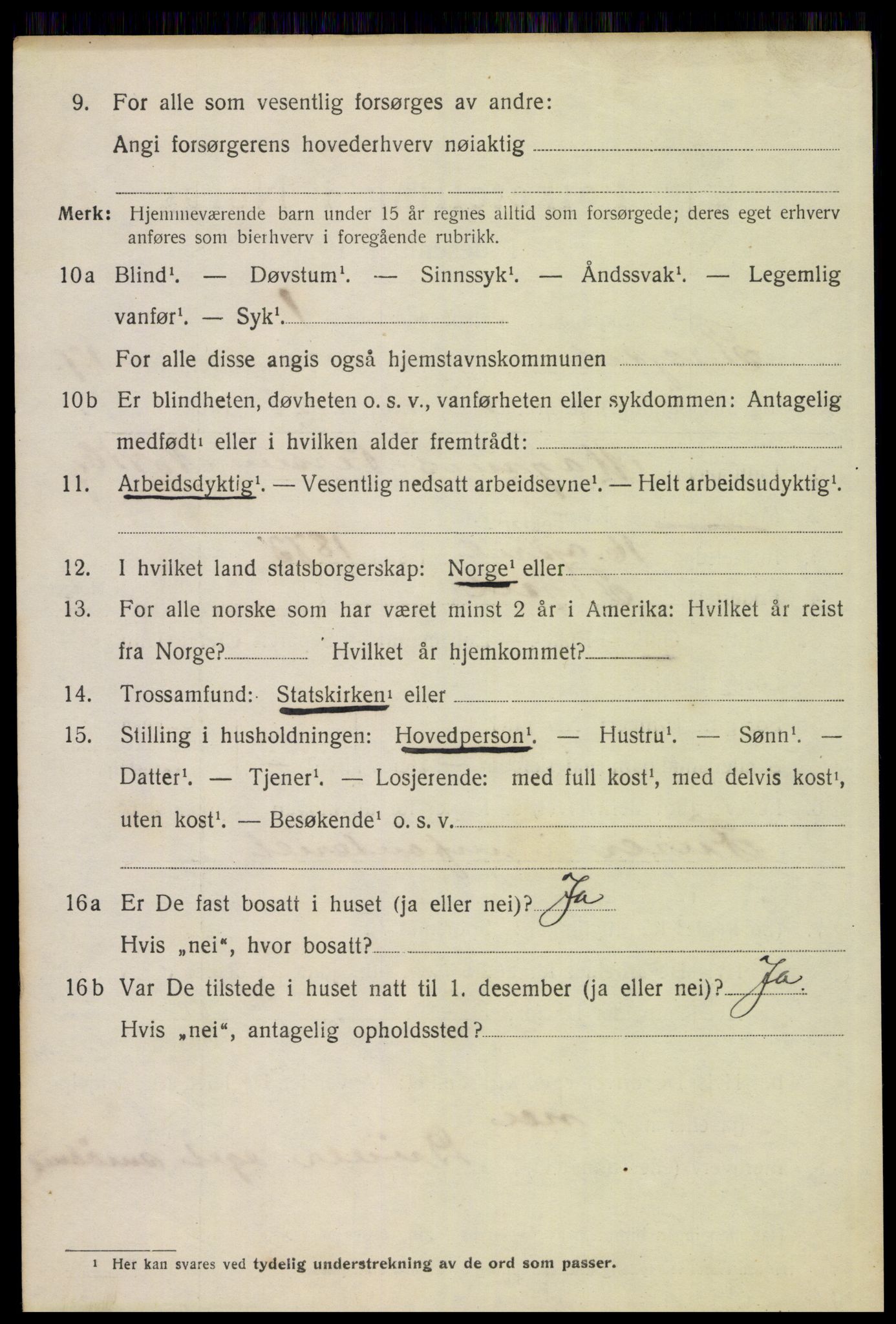 SAH, 1920 census for Trysil, 1920, p. 10180