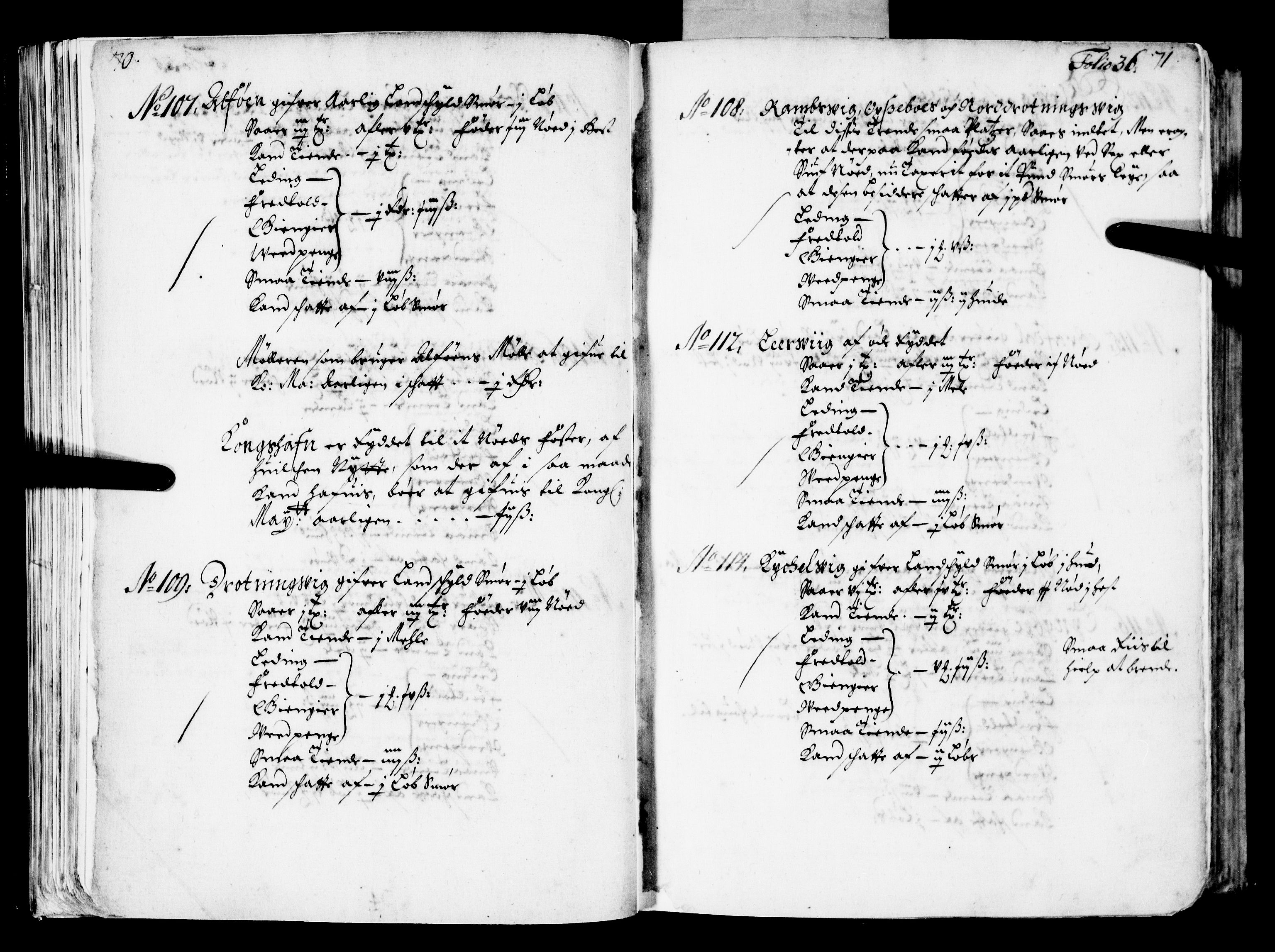 Rentekammeret inntil 1814, Realistisk ordnet avdeling, RA/EA-4070/N/Nb/Nba/L0039: Nordhordland fogderi, 1667, p. 35b-36a