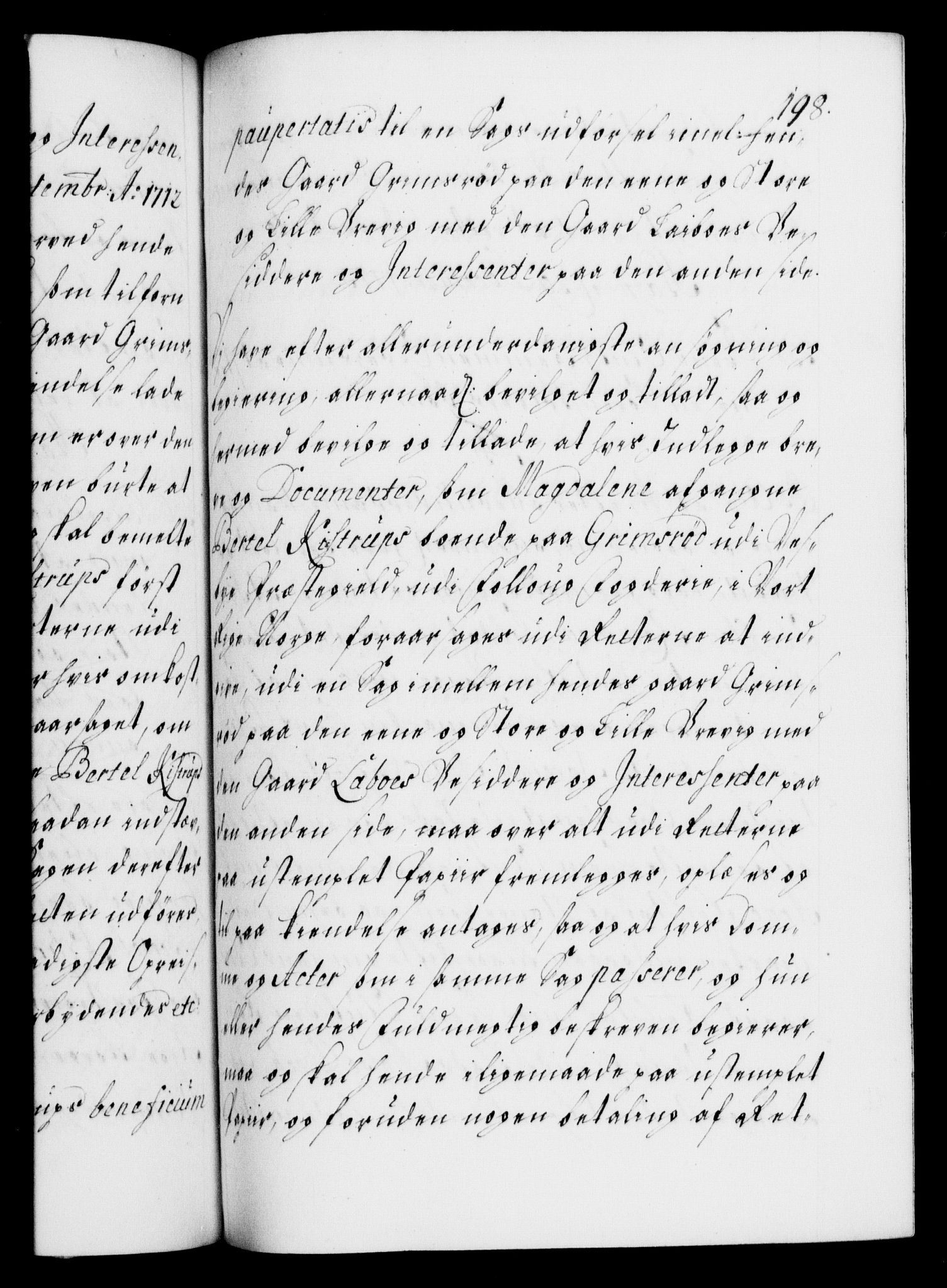 Danske Kanselli 1572-1799, AV/RA-EA-3023/F/Fc/Fca/Fcaa/L0021: Norske registre, 1712-1715, p. 198a