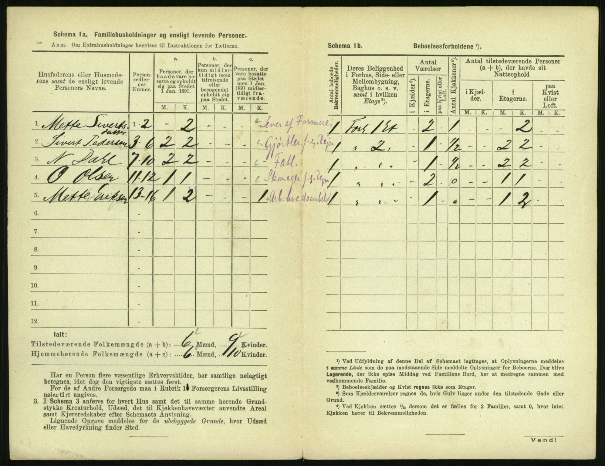 RA, 1891 census for 1701 Levanger, 1891, p. 96