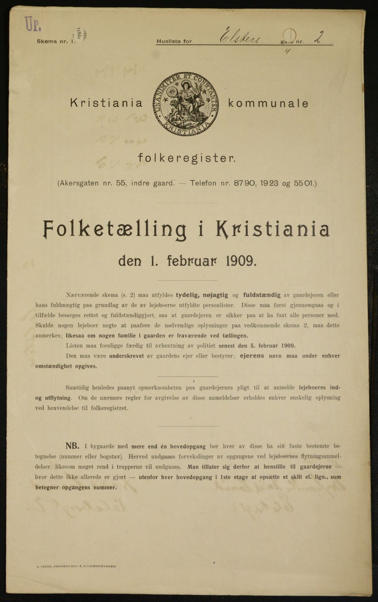 OBA, Municipal Census 1909 for Kristiania, 1909, p. 18801