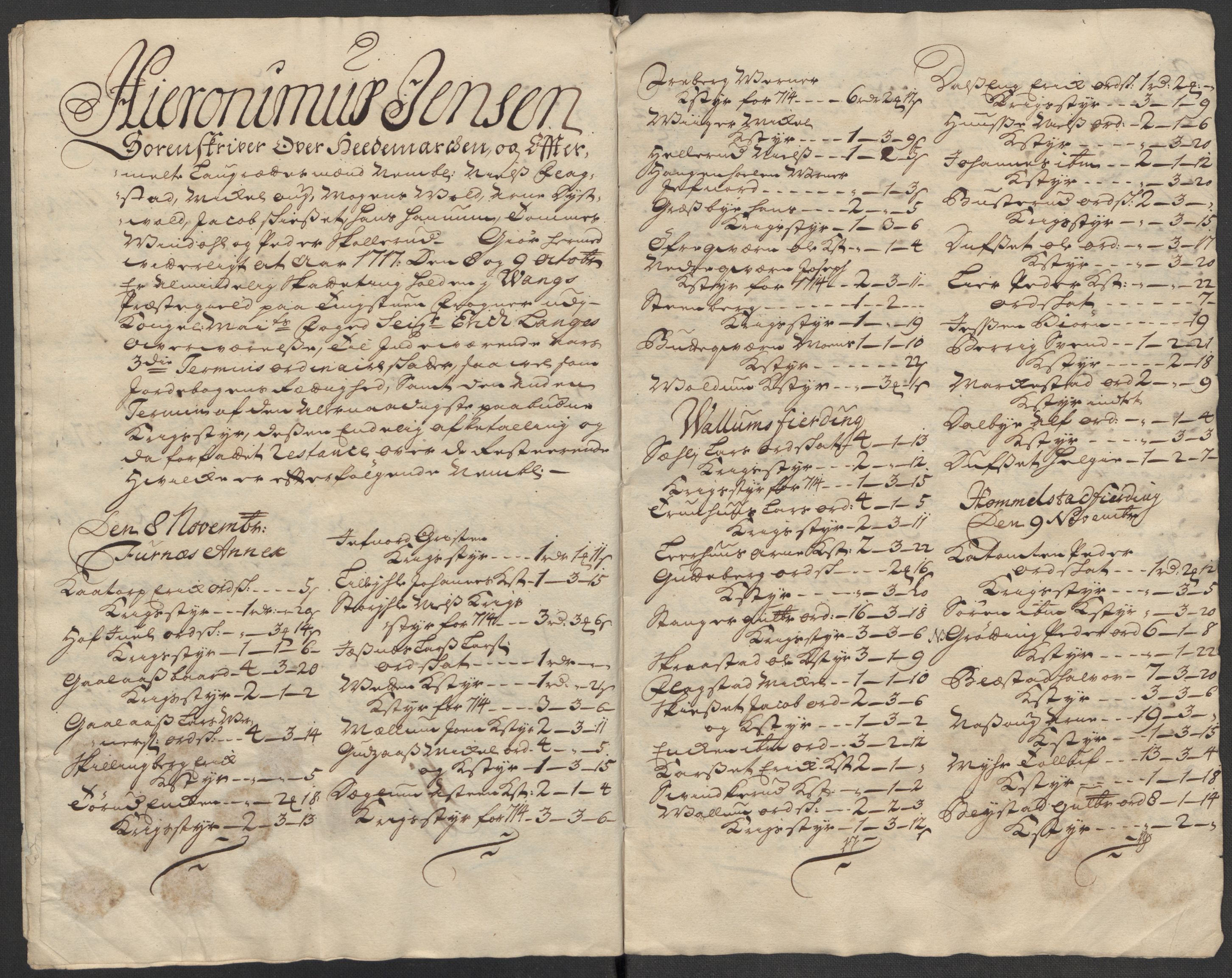 Rentekammeret inntil 1814, Reviderte regnskaper, Fogderegnskap, AV/RA-EA-4092/R16/L1056: Fogderegnskap Hedmark, 1717, p. 425