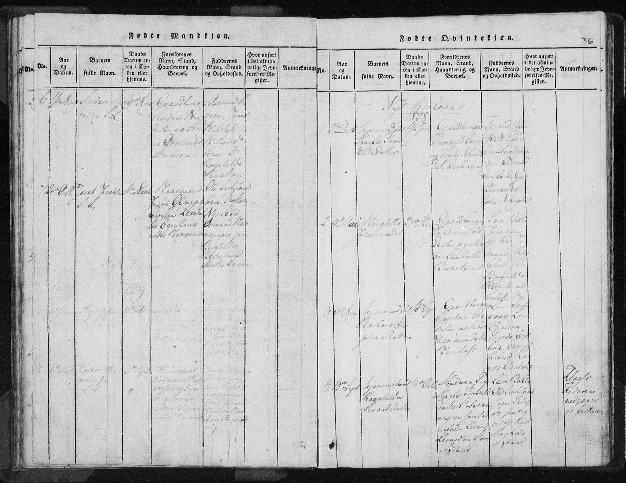 Vikedal sokneprestkontor, AV/SAST-A-101840/01/IV: Parish register (official) no. A 5, 1817-1850, p. 36