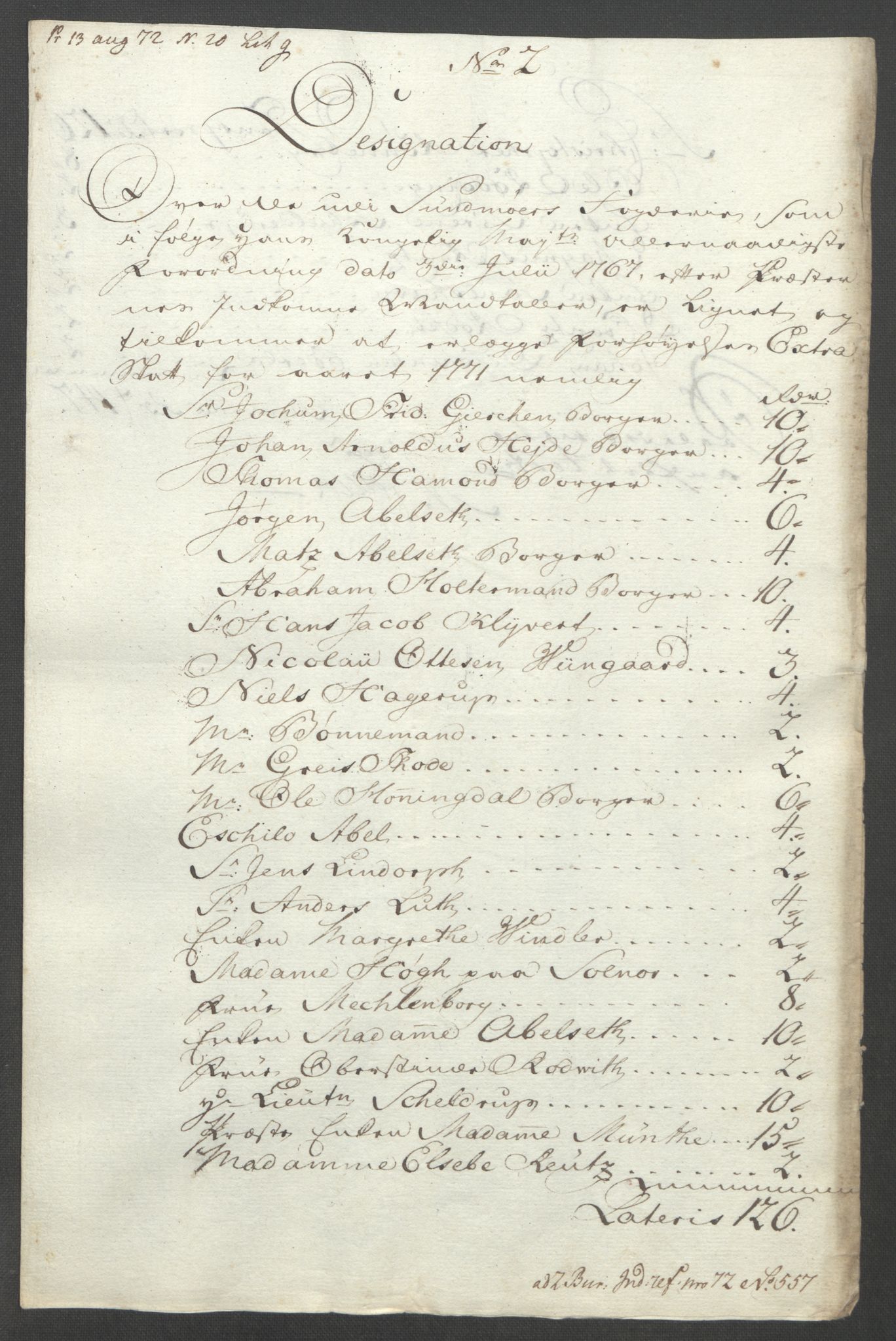 Rentekammeret inntil 1814, Reviderte regnskaper, Fogderegnskap, RA/EA-4092/R54/L3645: Ekstraskatten Sunnmøre, 1762-1772, p. 216