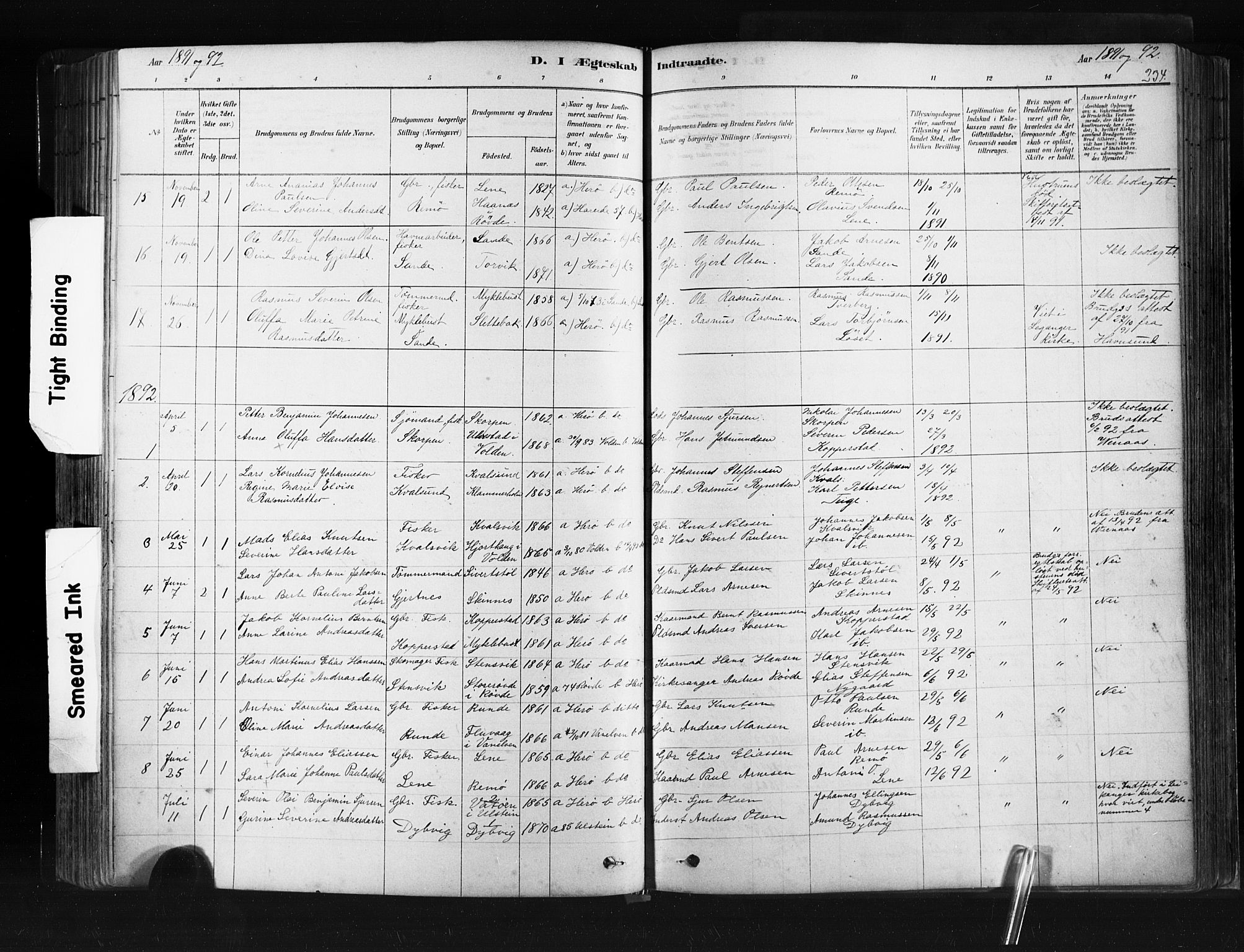 Ministerialprotokoller, klokkerbøker og fødselsregistre - Møre og Romsdal, SAT/A-1454/507/L0073: Parish register (official) no. 507A08, 1878-1904, p. 234
