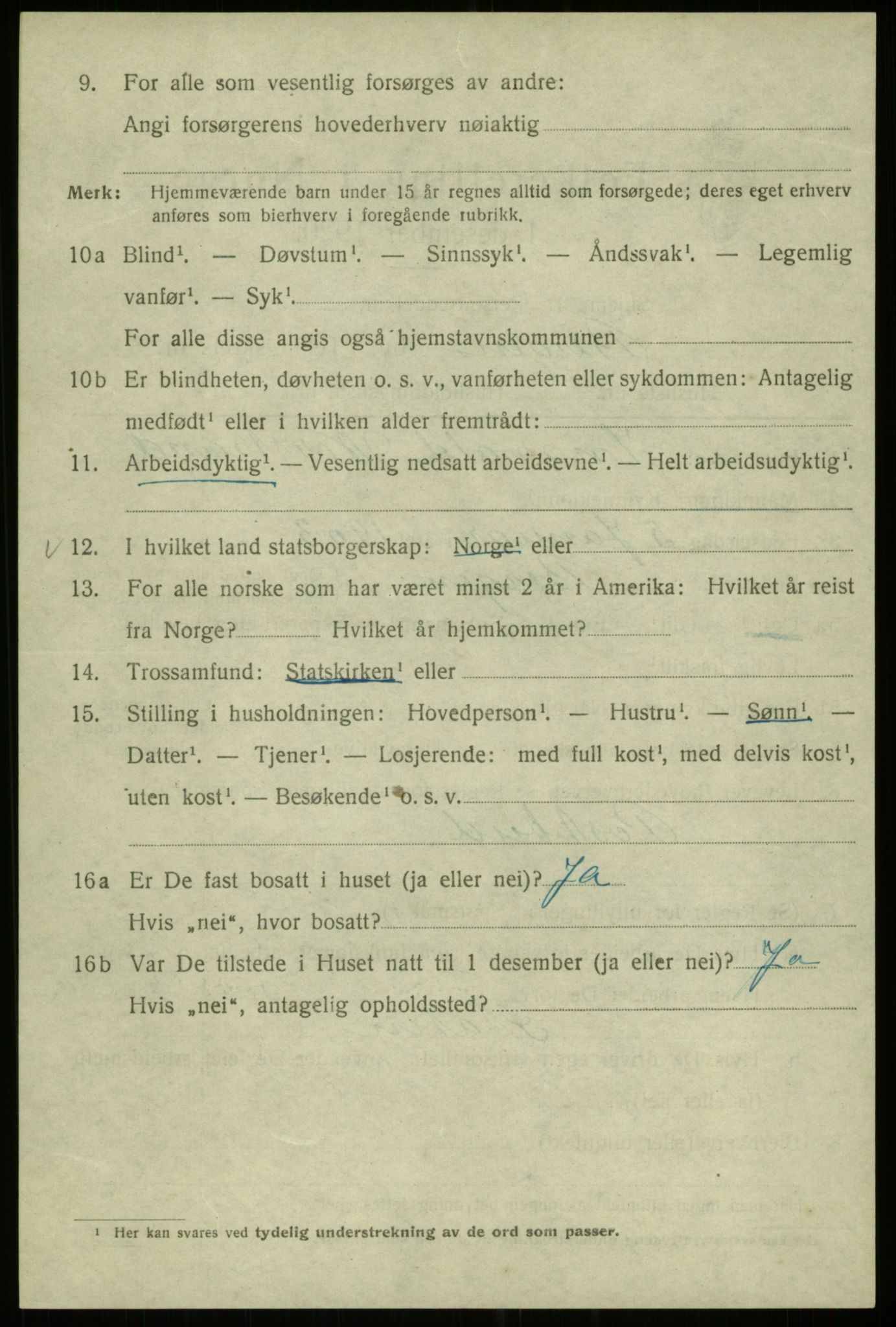 SAB, 1920 census for Bergen, 1920, p. 187770