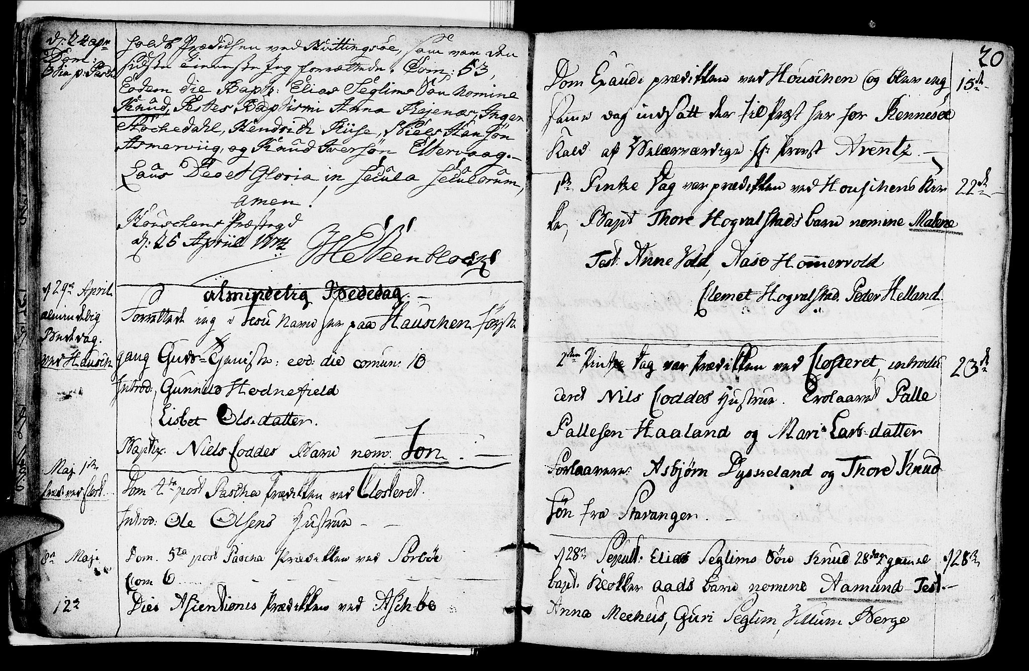 Rennesøy sokneprestkontor, AV/SAST-A -101827/H/Ha/Haa/L0003: Parish register (official) no. A 3, 1772-1815, p. 20