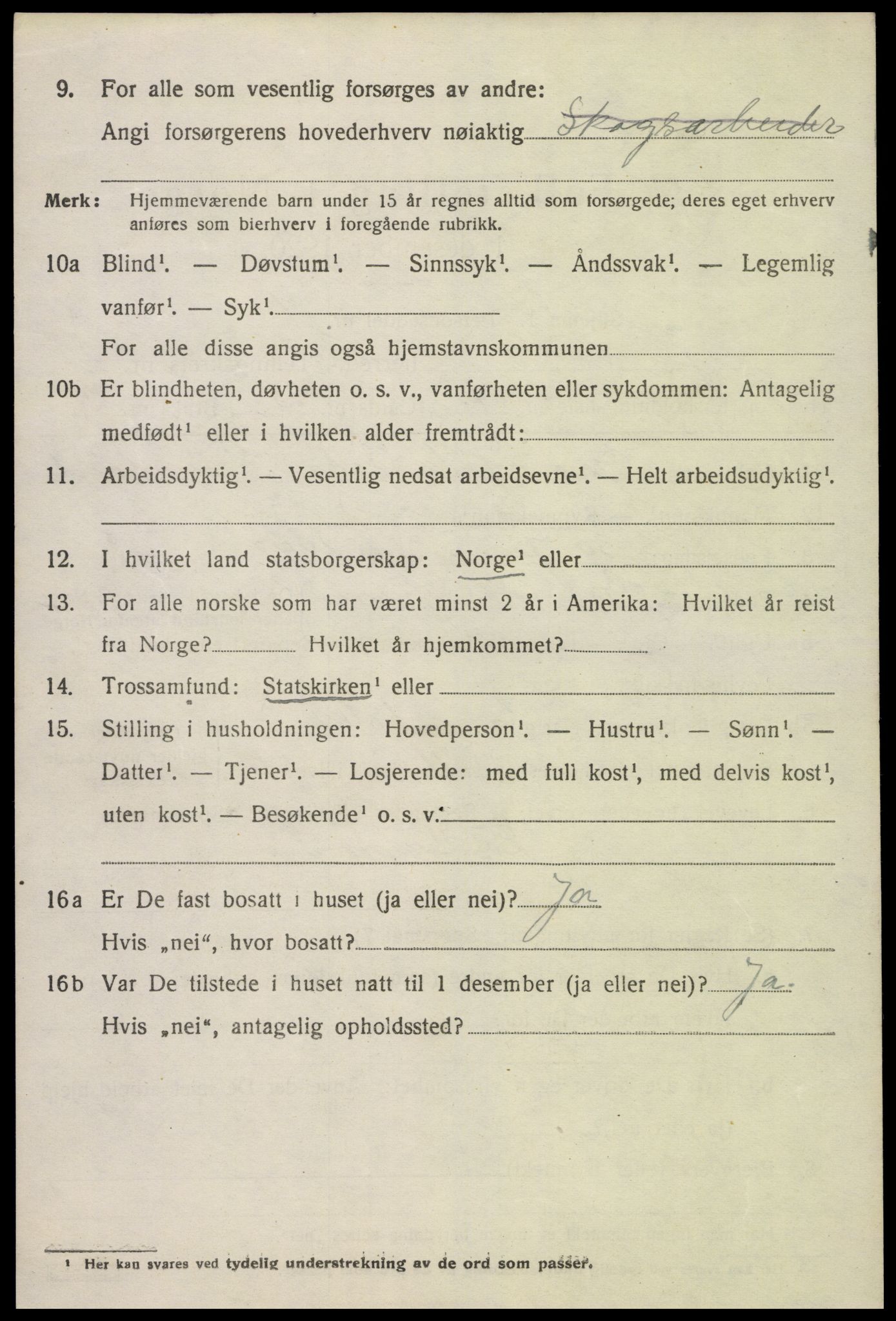 SAK, 1920 census for Gjøvdal, 1920, p. 831