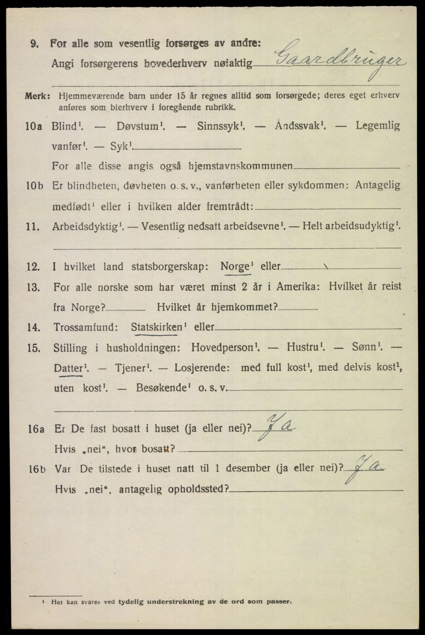 SAK, 1920 census for Øyslebø, 1920, p. 1123