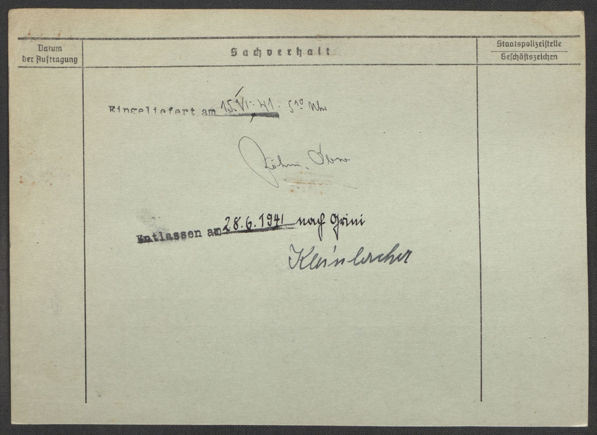 Befehlshaber der Sicherheitspolizei und des SD, AV/RA-RAFA-5969/E/Ea/Eaa/L0001: Register over norske fanger i Møllergata 19: A-Bj, 1940-1945, p. 1286