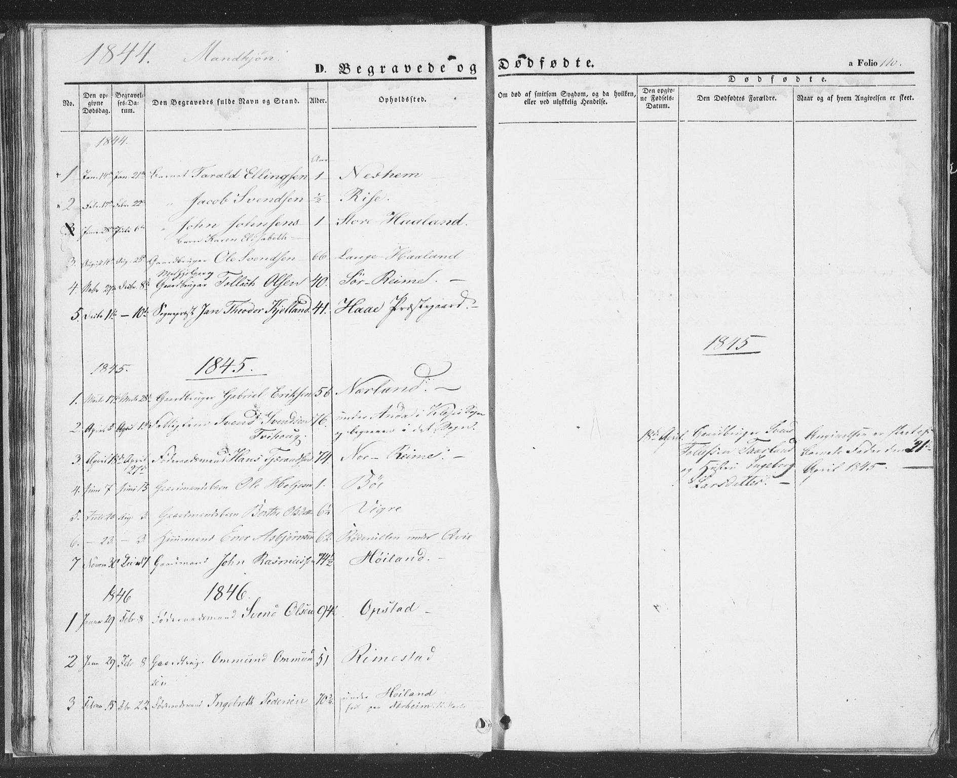 Hå sokneprestkontor, AV/SAST-A-101801/001/30BA/L0006: Parish register (official) no. A 5, 1842-1853, p. 110