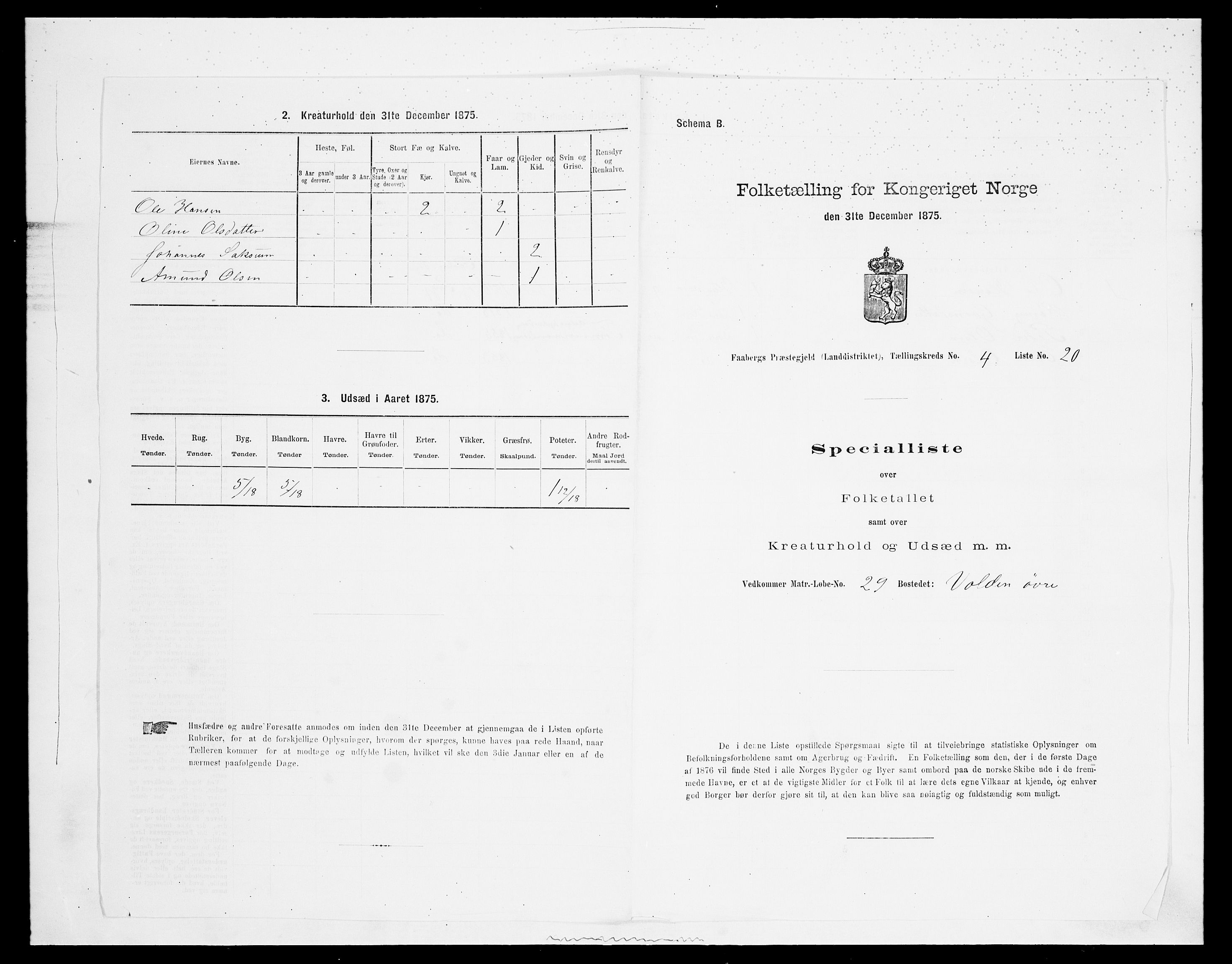 SAH, 1875 census for 0524L Fåberg/Fåberg og Lillehammer, 1875, p. 531