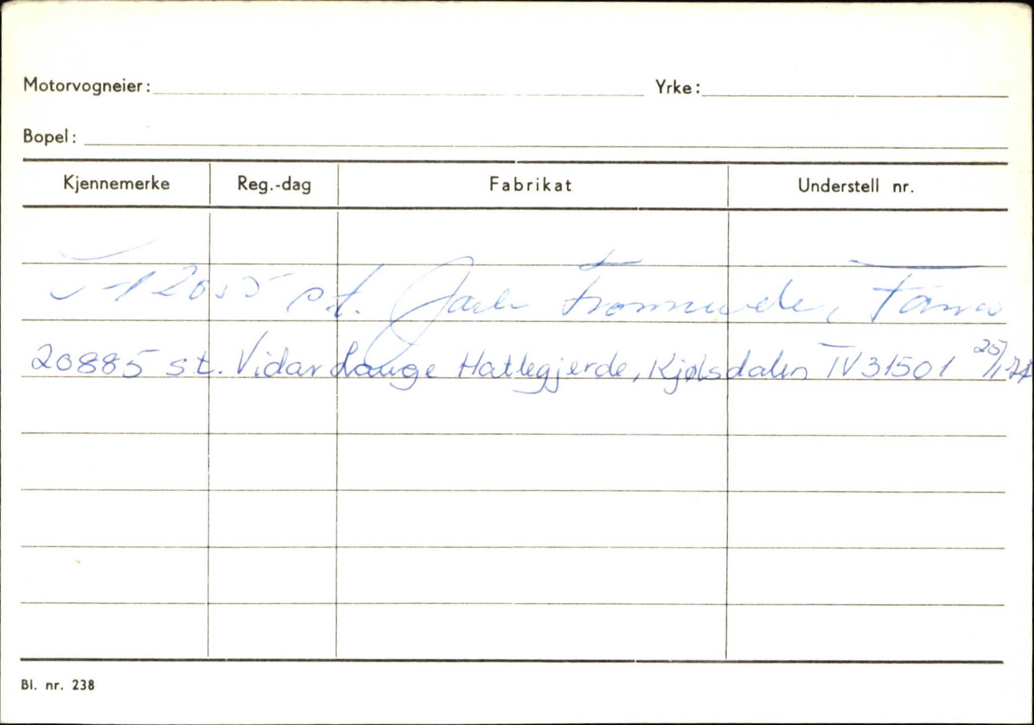 Statens vegvesen, Sogn og Fjordane vegkontor, AV/SAB-A-5301/4/F/L0133: Eigarregister Bremanger A-Å. Gaular A-H, 1945-1975, p. 424