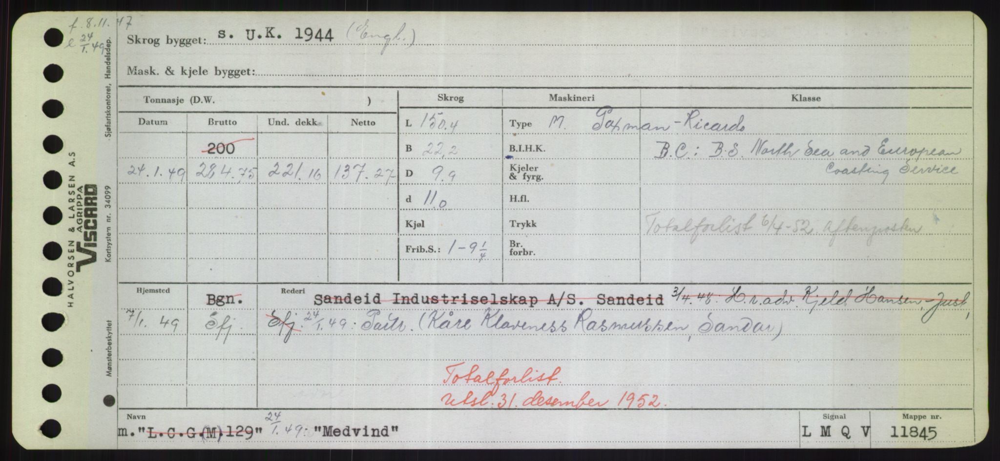 Sjøfartsdirektoratet med forløpere, Skipsmålingen, RA/S-1627/H/Hd/L0024: Fartøy, M-Mim, p. 439