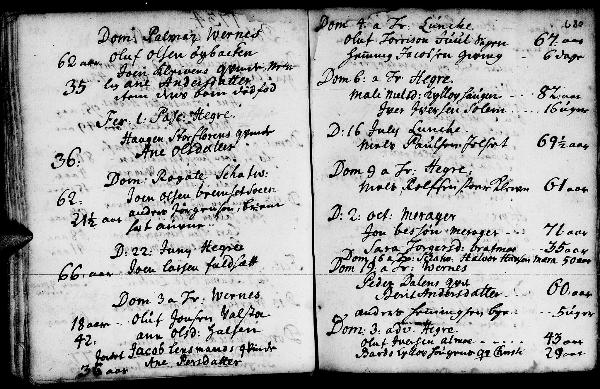 Ministerialprotokoller, klokkerbøker og fødselsregistre - Nord-Trøndelag, SAT/A-1458/709/L0055: Parish register (official) no. 709A03, 1730-1739, p. 679-680