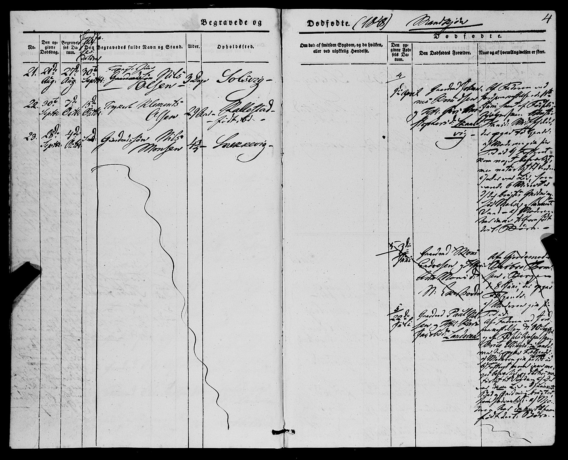 Fjell sokneprestembete, SAB/A-75301/H/Haa: Parish register (official) no. A 7, 1847-1877, p. 4