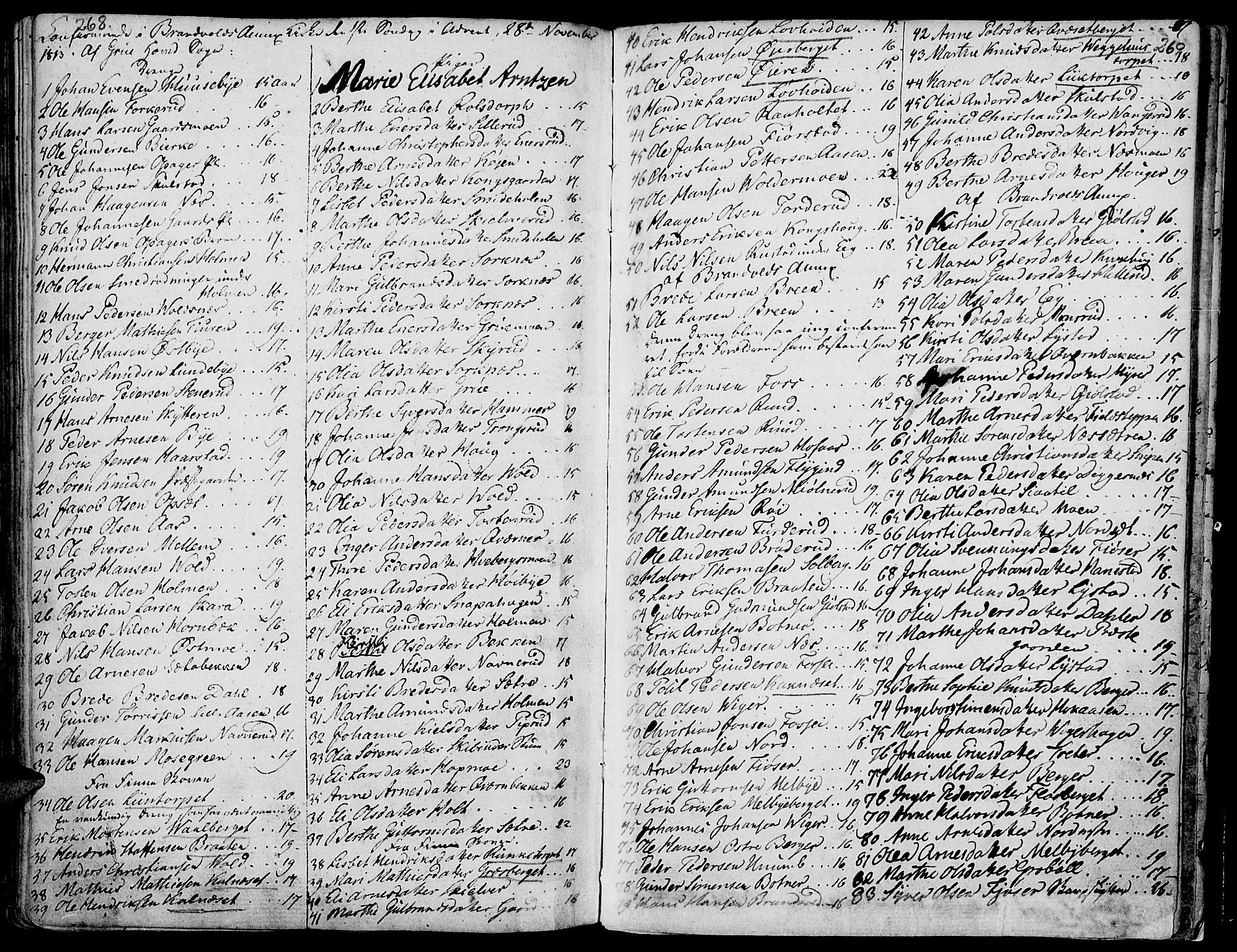 Grue prestekontor, AV/SAH-PREST-036/H/Ha/Haa/L0005: Parish register (official) no. 5, 1805-1814, p. 268-269