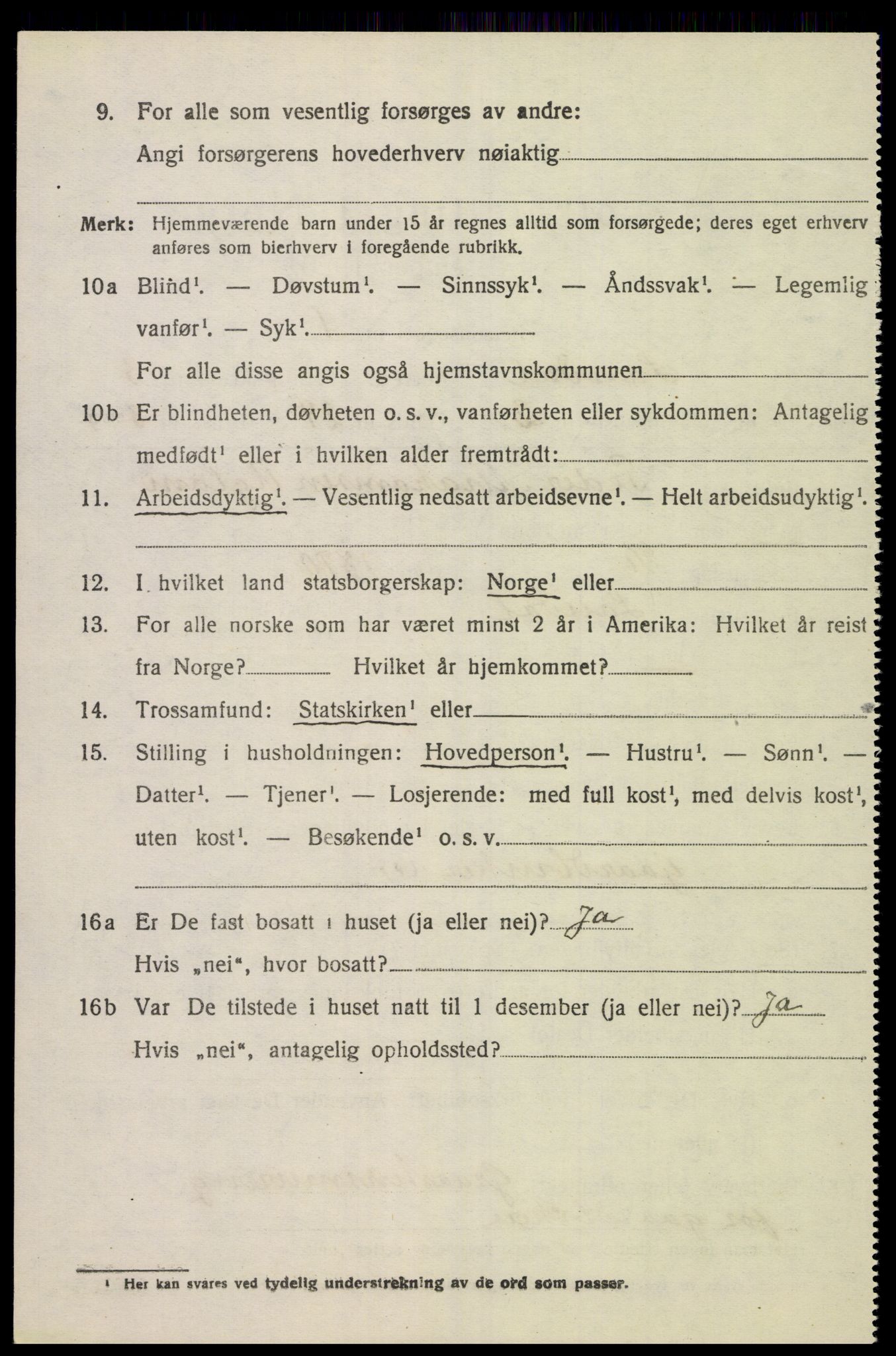 SAK, 1920 census for Laudal, 1920, p. 1007