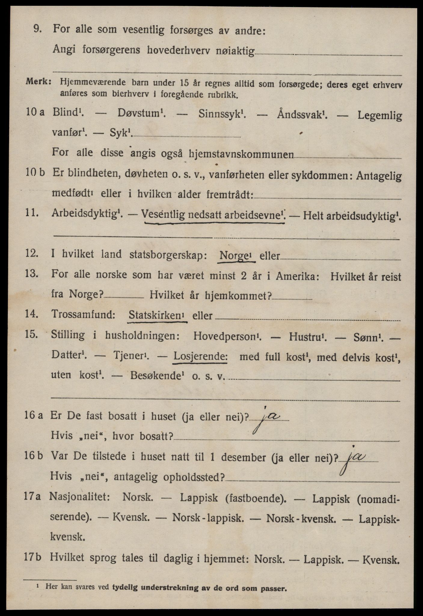 SAT, 1920 census for Hølonda, 1920, p. 1186