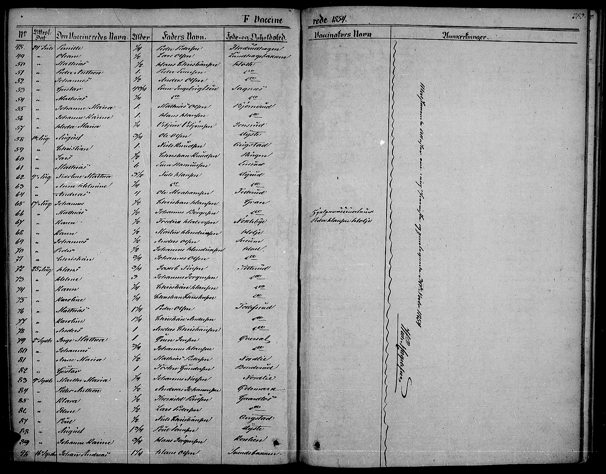 Vestre Toten prestekontor, SAH/PREST-108/H/Ha/Haa/L0005: Parish register (official) no. 5, 1850-1855, p. 383
