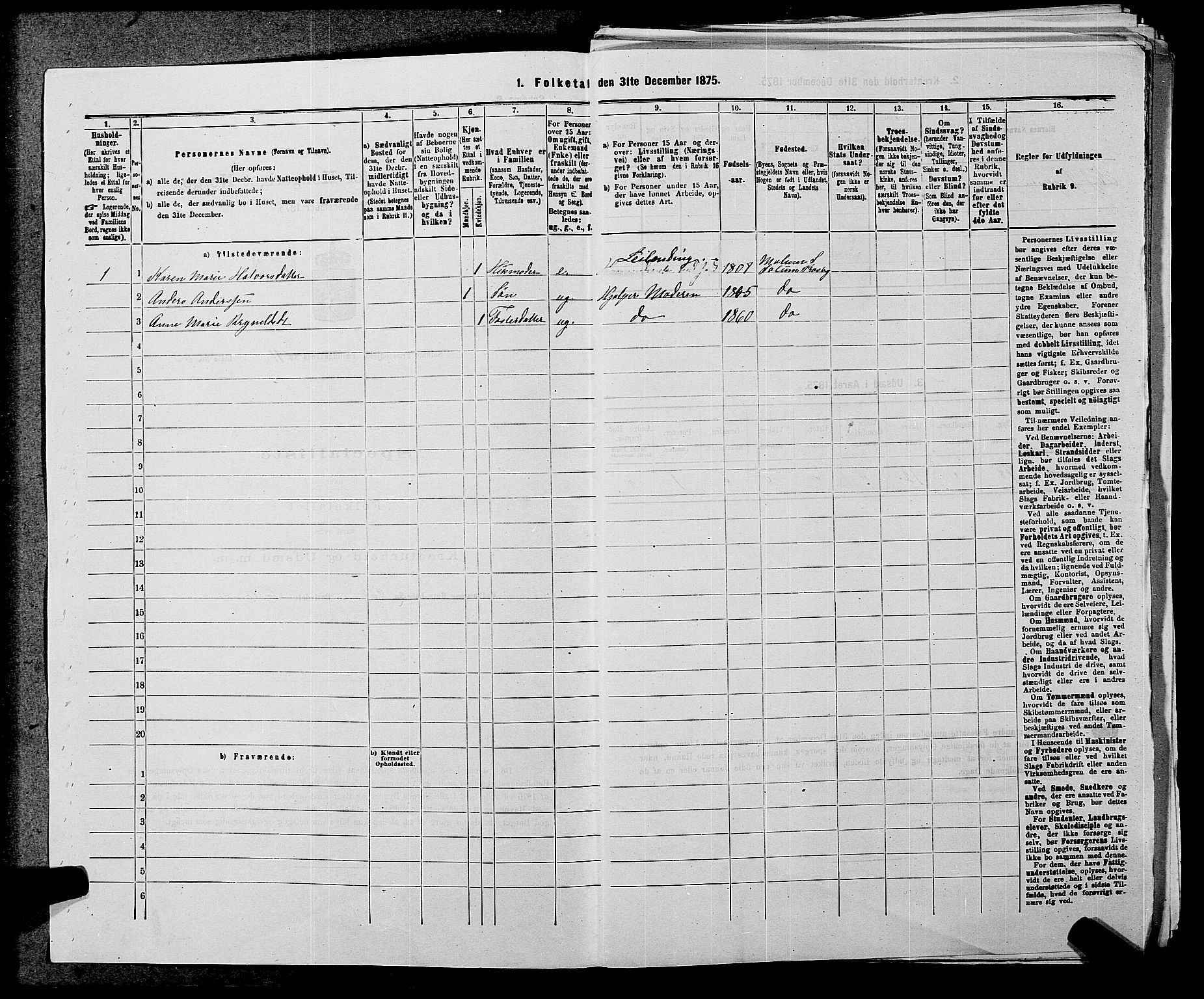 SAKO, 1875 census for 0818P Solum, 1875, p. 1650