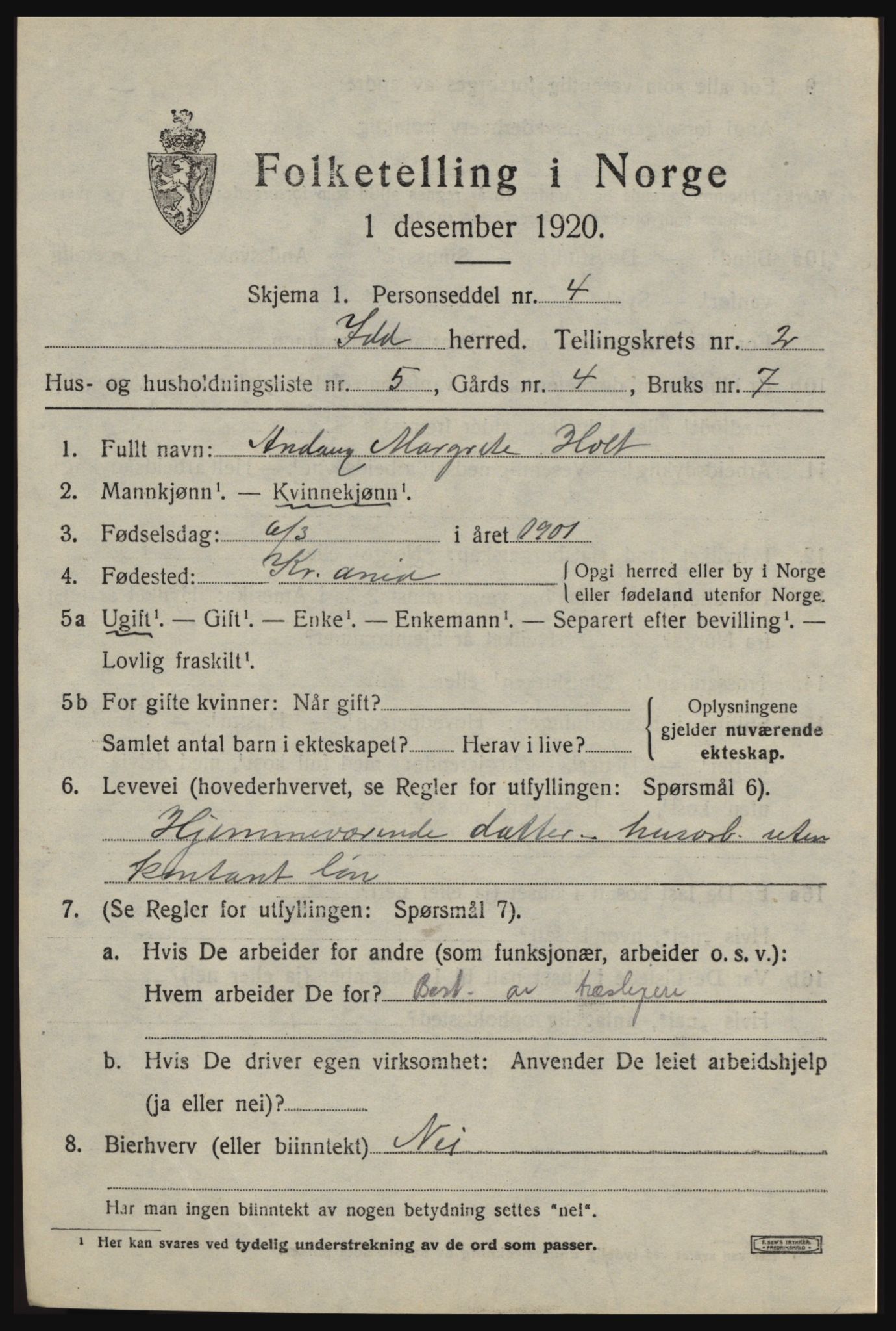 SAO, 1920 census for Idd, 1920, p. 2348