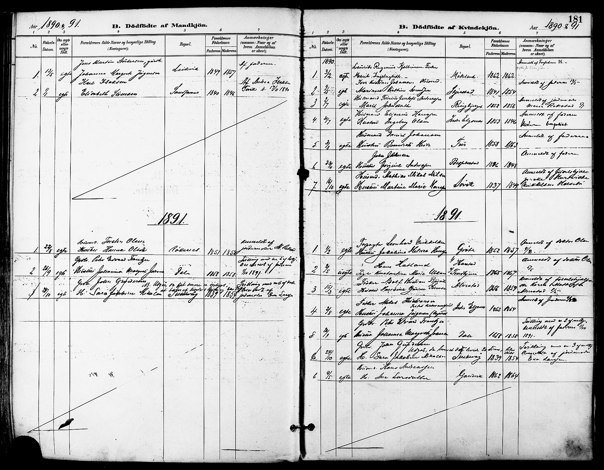 Trondenes sokneprestkontor, SATØ/S-1319/H/Ha/L0016kirke: Parish register (official) no. 16, 1890-1898, p. 181