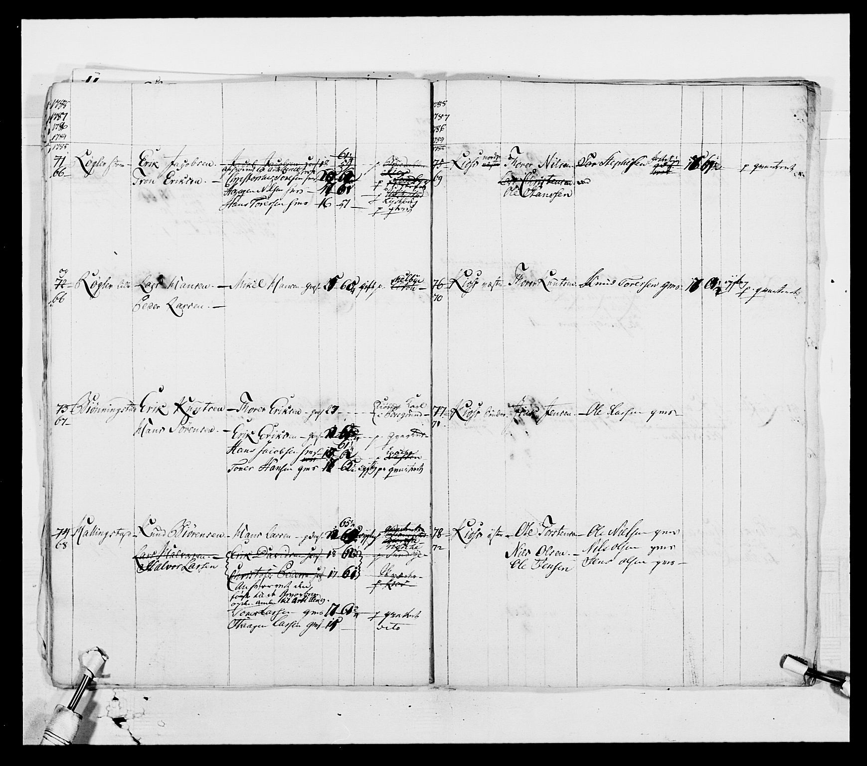 Generalitets- og kommissariatskollegiet, Det kongelige norske kommissariatskollegium, AV/RA-EA-5420/E/Eh/L0003: 1. Sønnafjelske dragonregiment, 1767-1812, p. 614