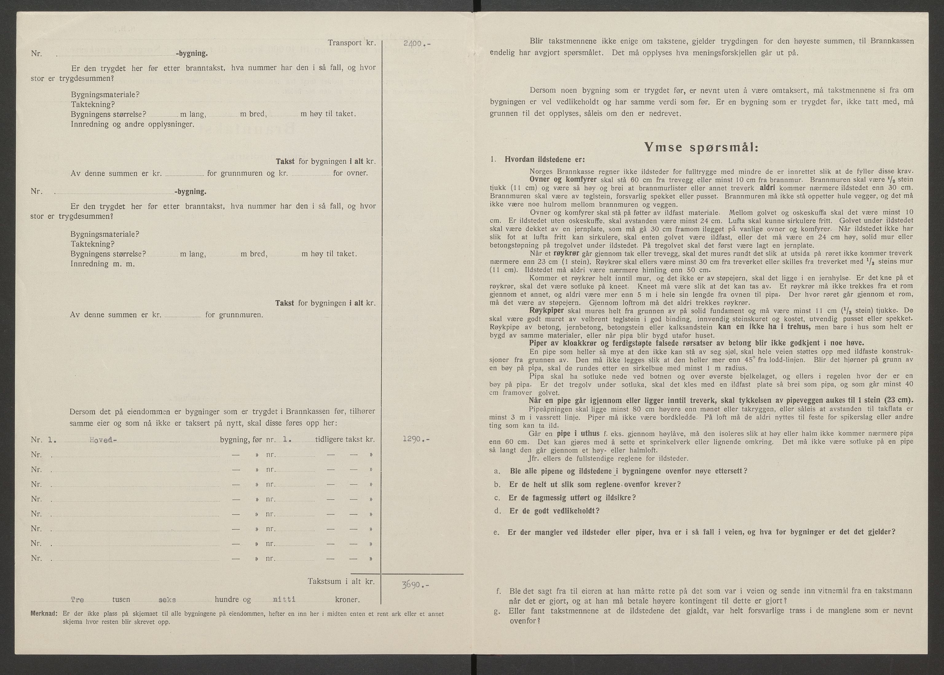 Stod lensmannskontor, AV/SAT-A-5914/T/L0134: Branntakstprotokoll, Stod og Kvam, 1903-1953