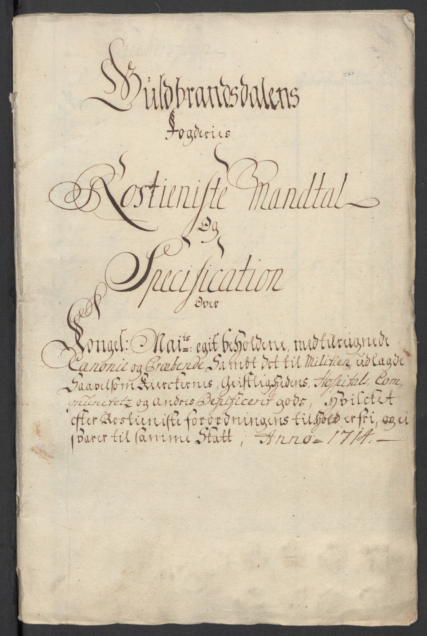 Rentekammeret inntil 1814, Reviderte regnskaper, Fogderegnskap, AV/RA-EA-4092/R17/L1183: Fogderegnskap Gudbrandsdal, 1714, p. 12