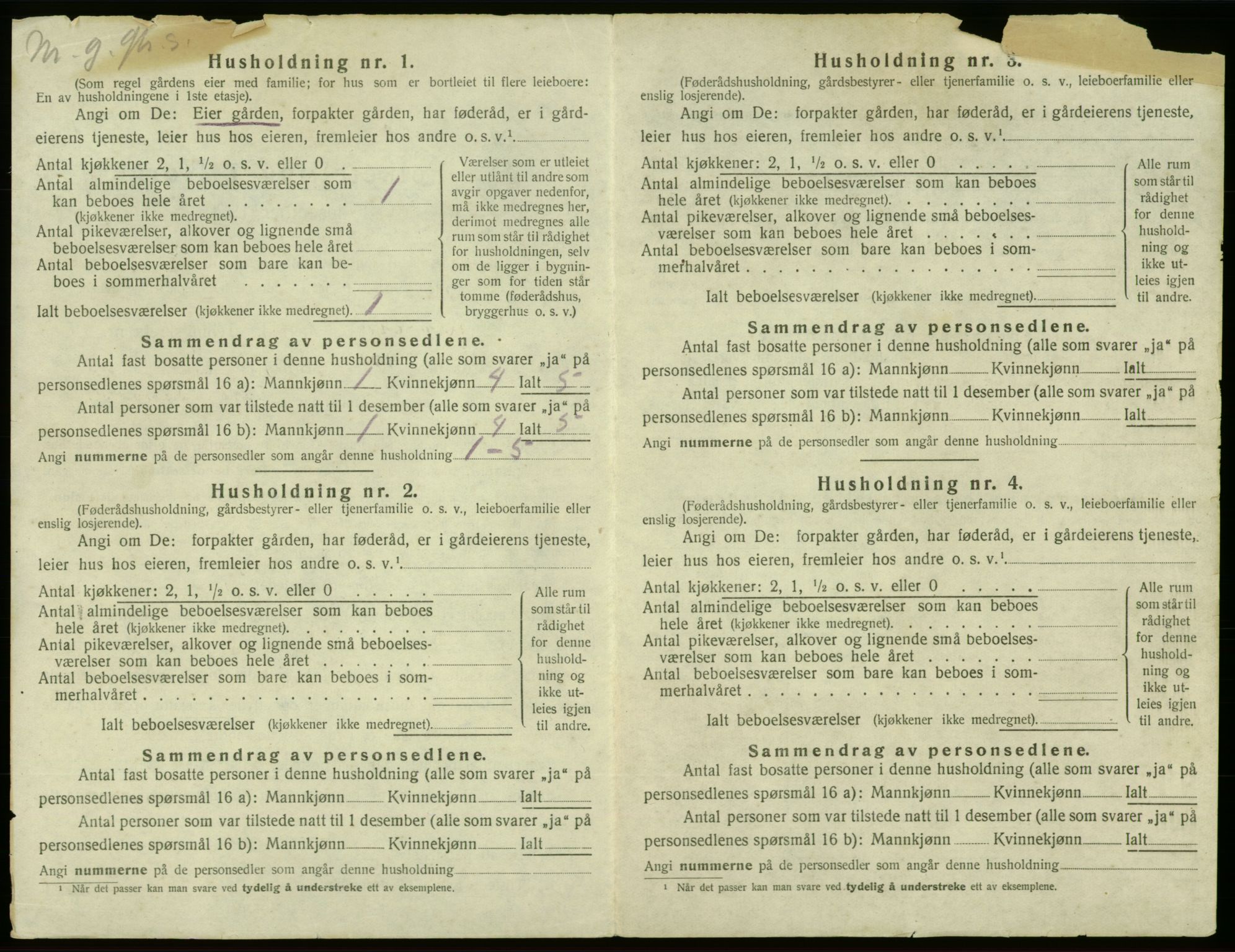 SAB, 1920 census for Sveio, 1920, p. 719