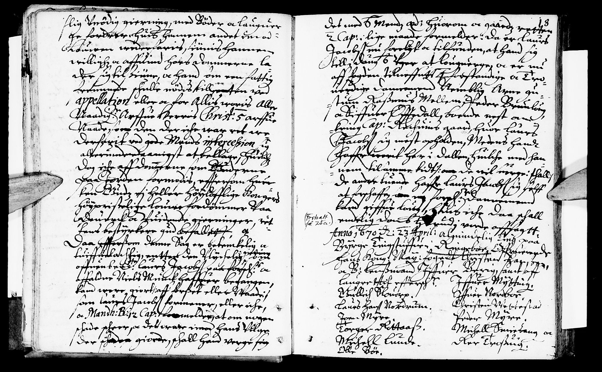 Sorenskriverier i Gudbrandsdalen, AV/SAH-TING-036/G/Gb/Gbb/L0007: Tingbok - Sør-Gudbrandsdal, 1670, p. 17b-18a