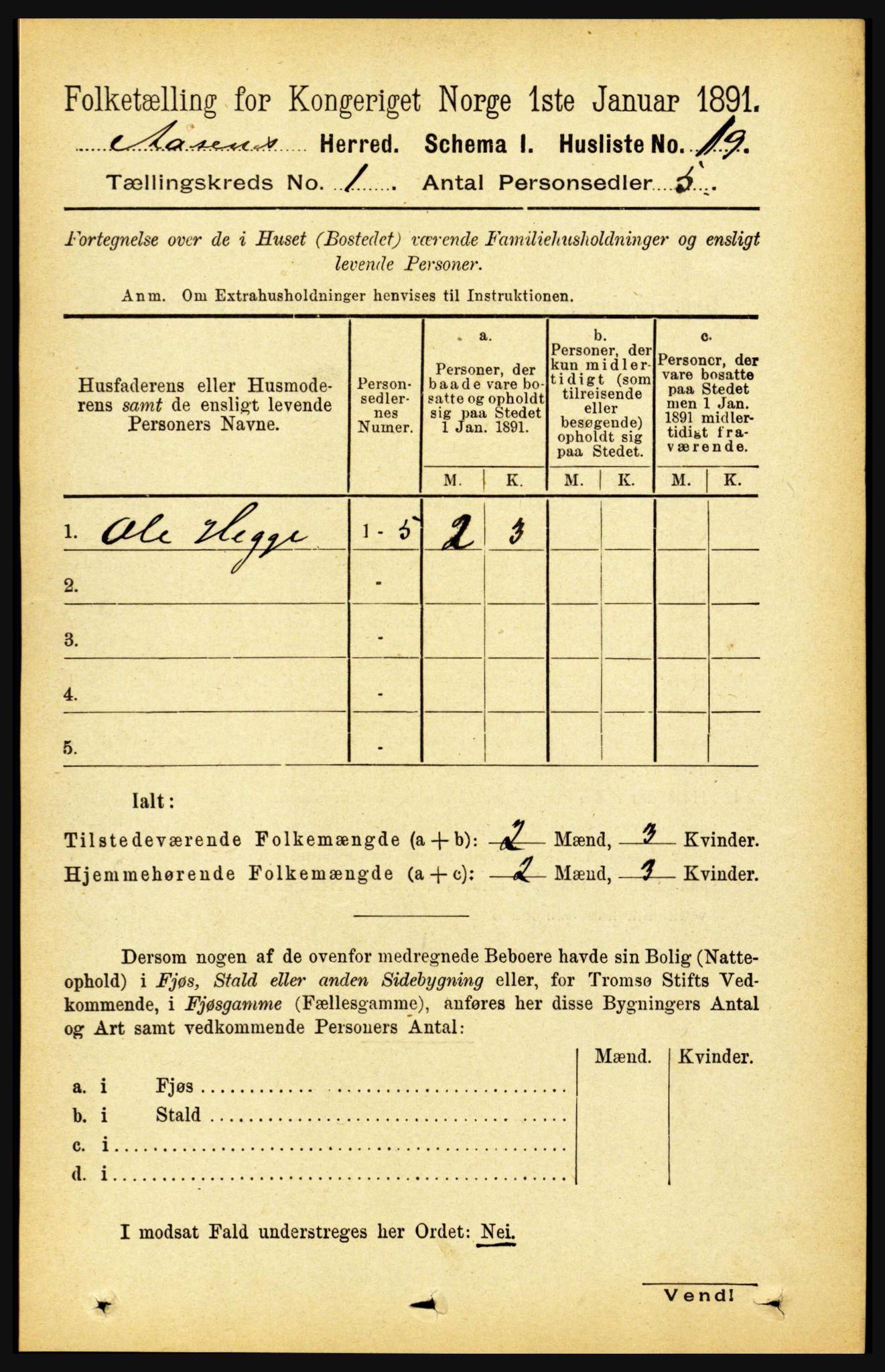 RA, 1891 census for 1716 Åsen, 1891, p. 35